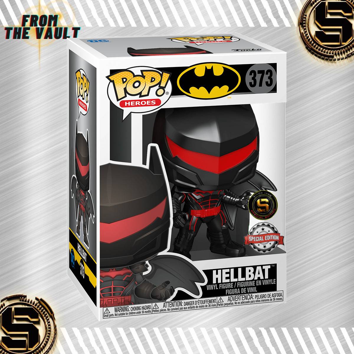 FUNKO POP DC HEROES BATMAN HELLBAT 373 EDICION ESPECIAL EXCLUSIVO SAHARIS