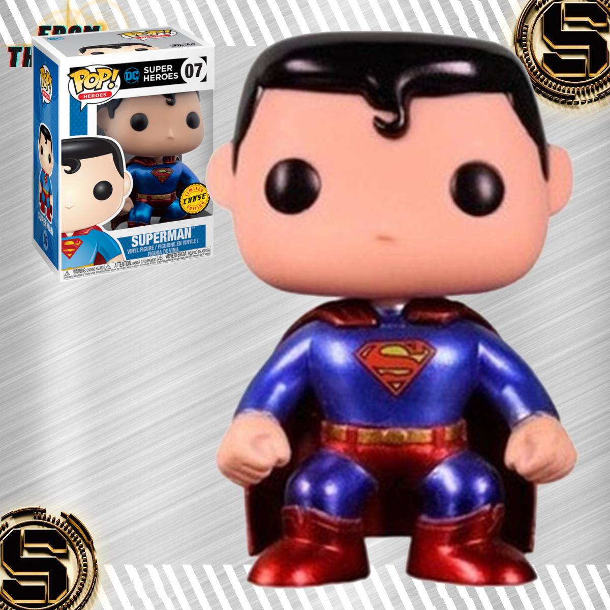 FUNKO POP HEROES DC SUPER HEROES SUPERMAN 07 CHASE