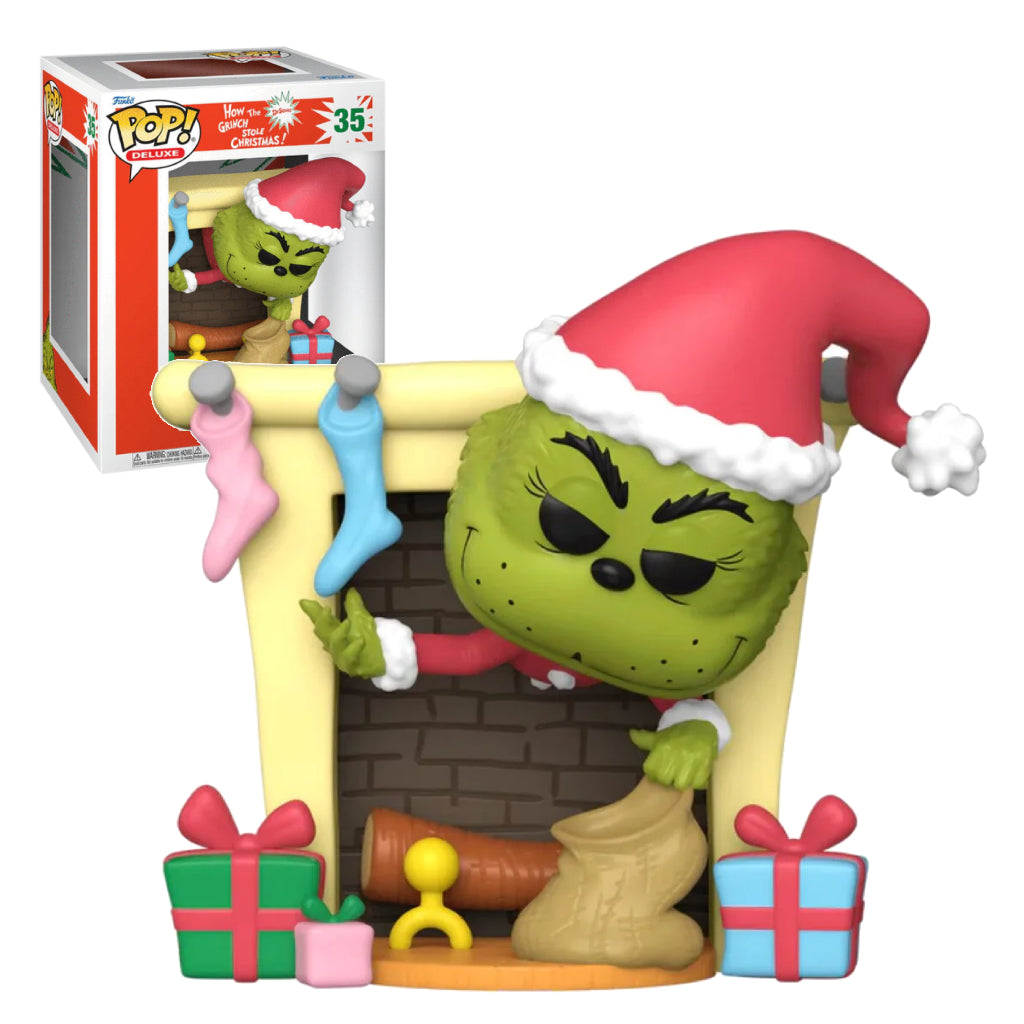 FUNKO POP DELUXE MOVIES HOW THE GRINCH STOLE CHRISTMAS GRINCH WITH BAG 35