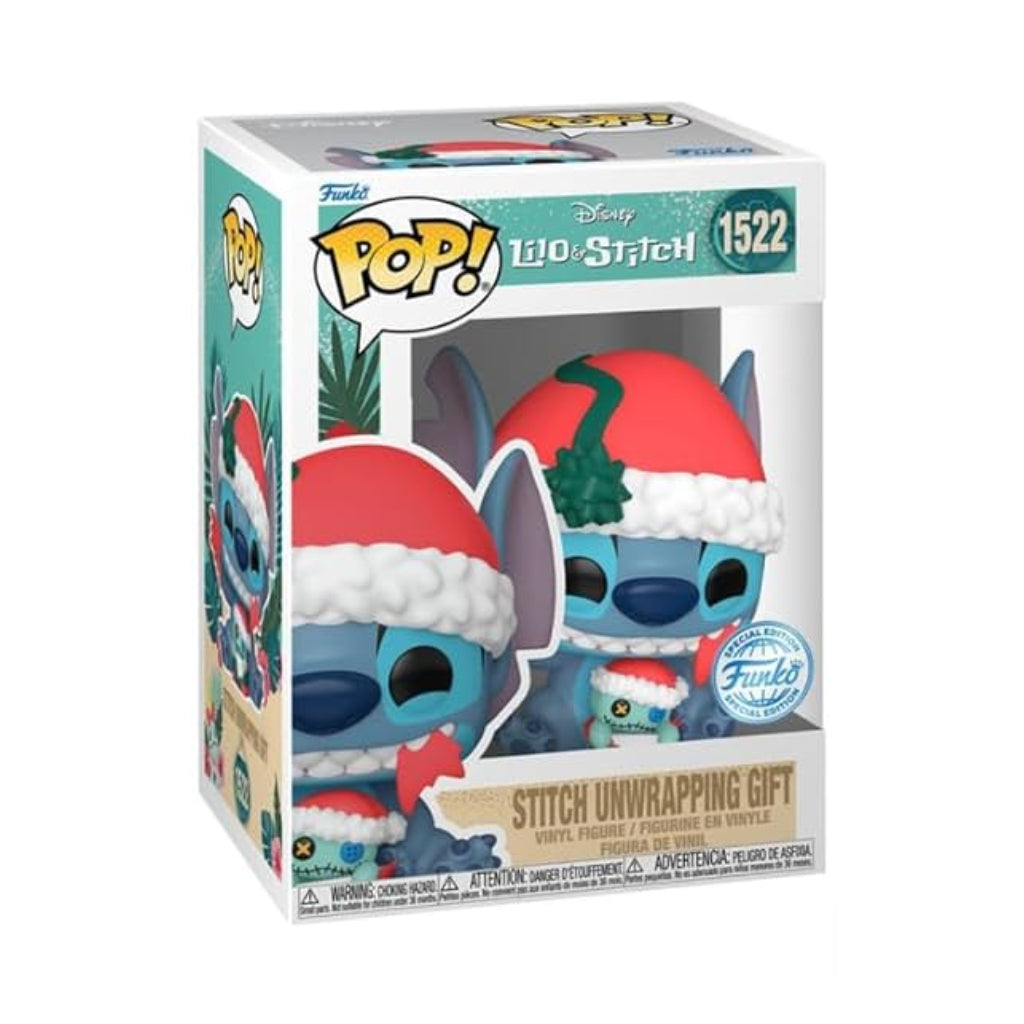 FUNKO POP DISNEY LILO AND STITCH STITCH UNWRAPPING GIFT 1522
