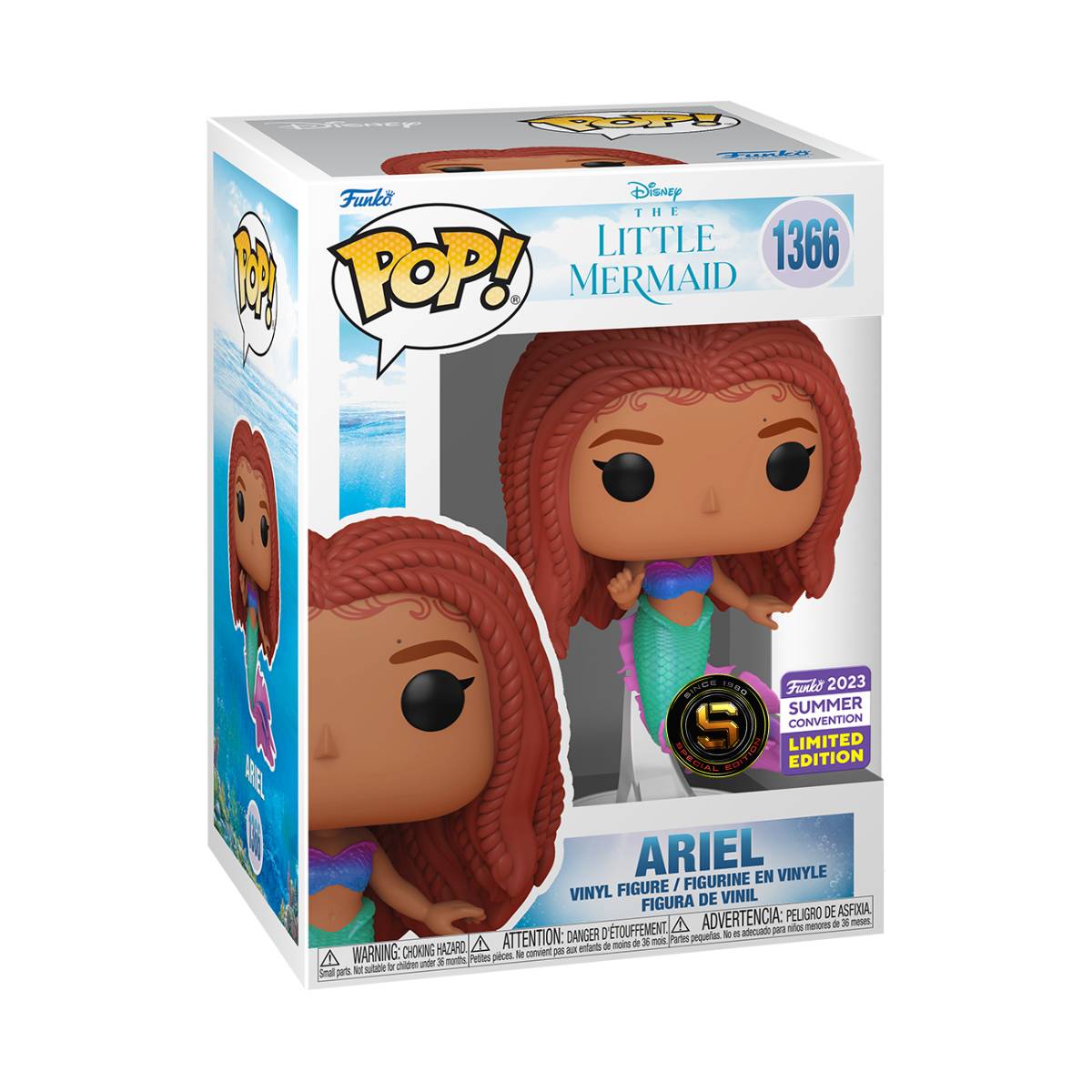 FUNKO POP DISNEY THE LITTLE MERMAID ARIEL 1366 SDCC 2023 EXCLUSIVO SAHARIS