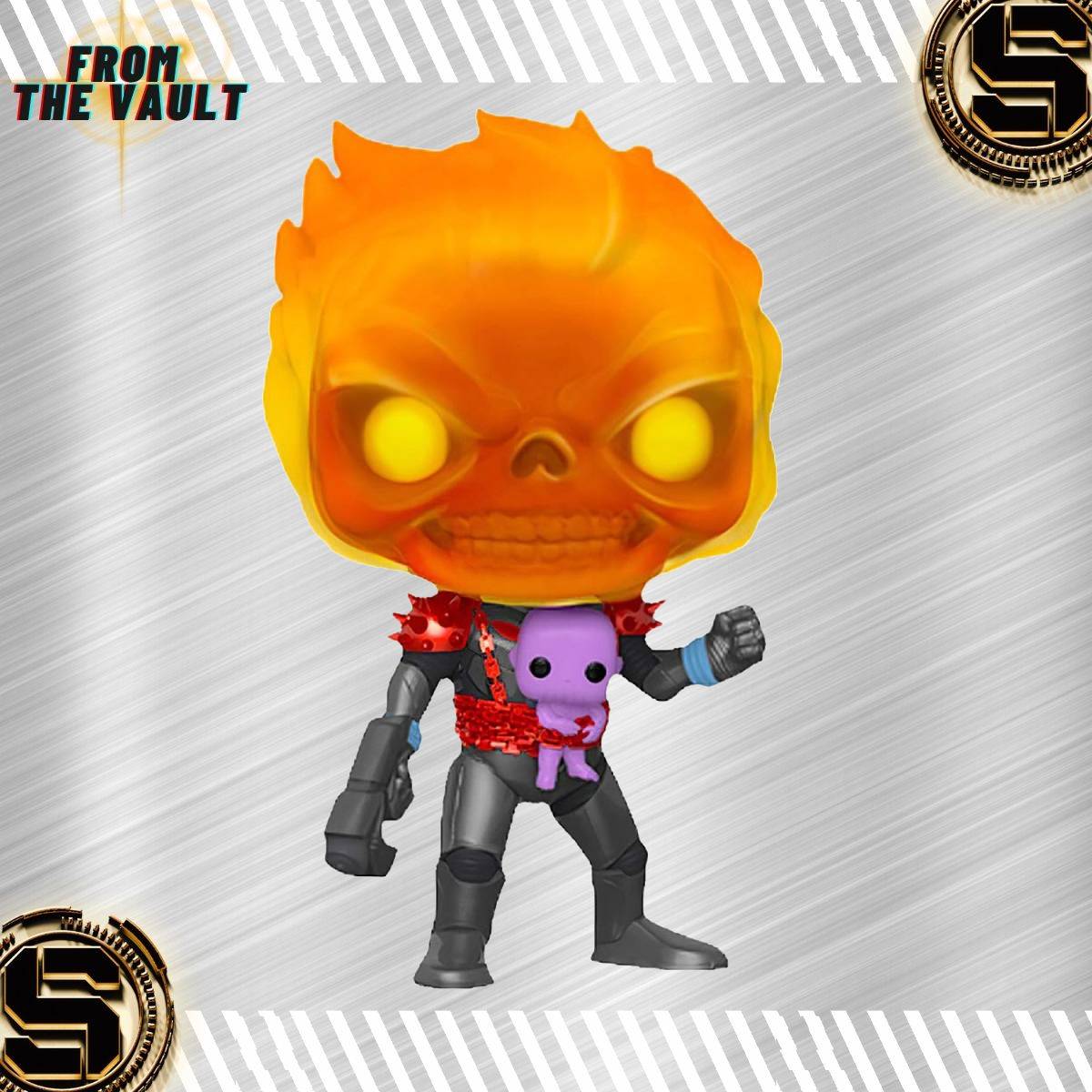 FUNKO POP MARVEL COMICS COSMIC GHOST RIDER 518 EXCLUSIVO SAHARIS
