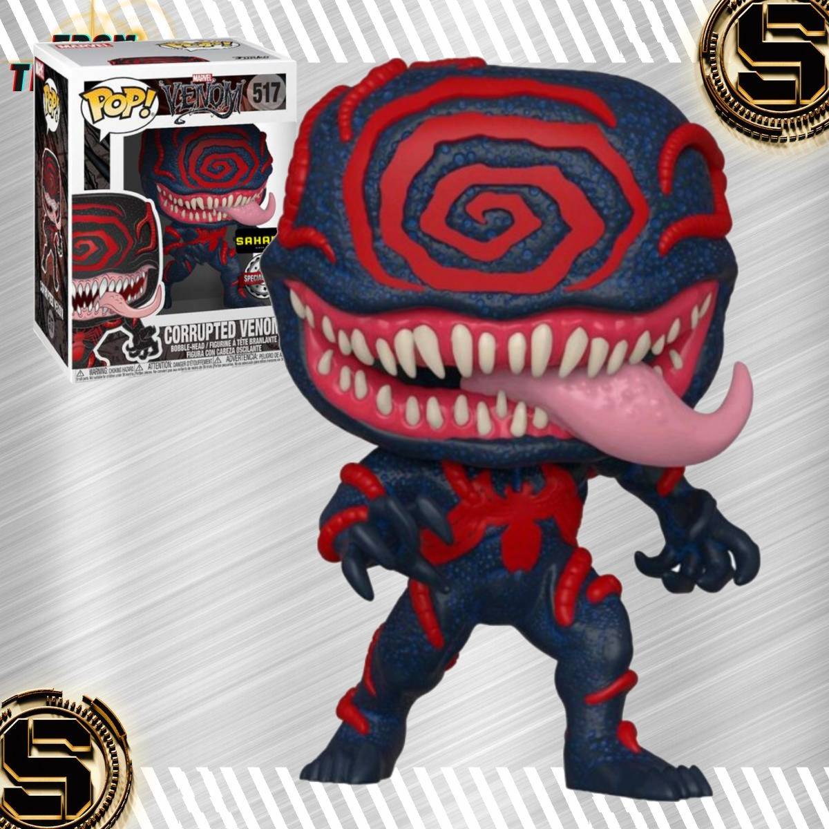 FUNKO POP MARVEL VENOM CORRUPTED VENOM 517 EDICION ESPECIAL EXCLUSIVO SAHARIS