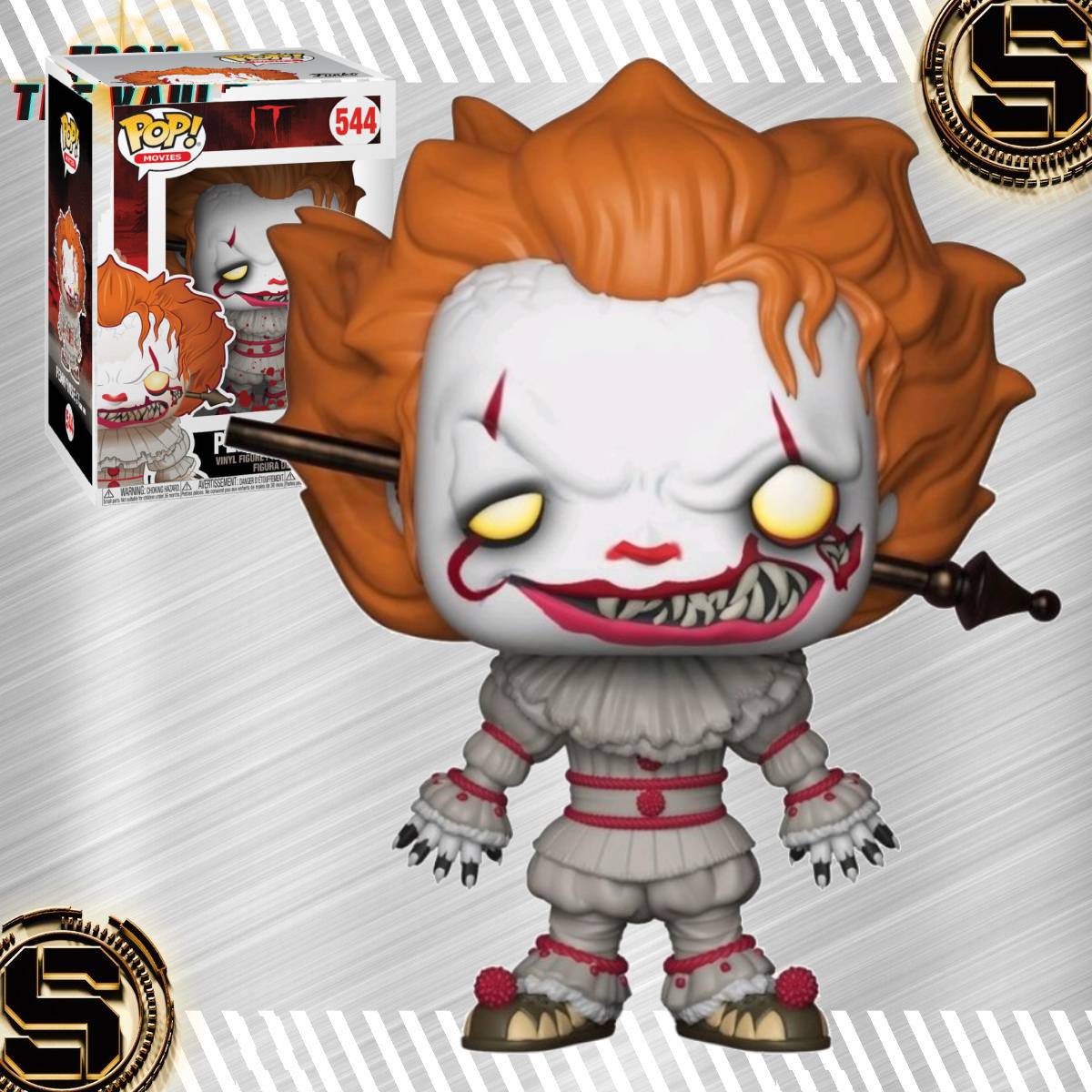 FUNKO POP MOVIES IT PENNYWISE WITH WROUGHT IRON 544