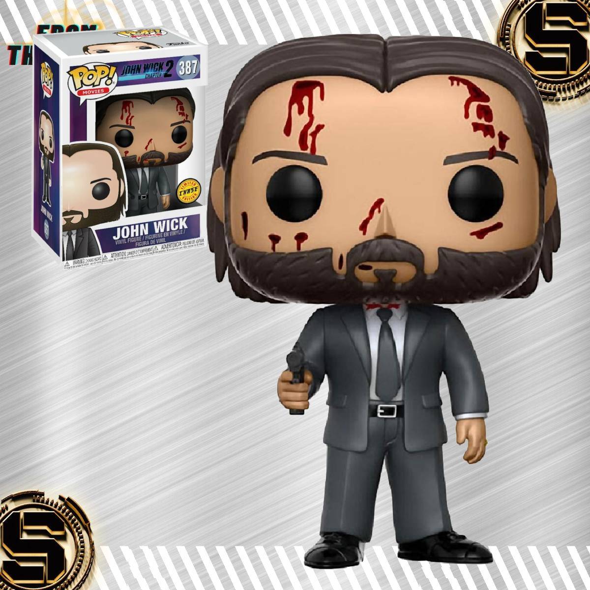 FUNKO POP MOVIES JOHN WICK CHAPTER 2 JOHN WICK 387 CHASE
