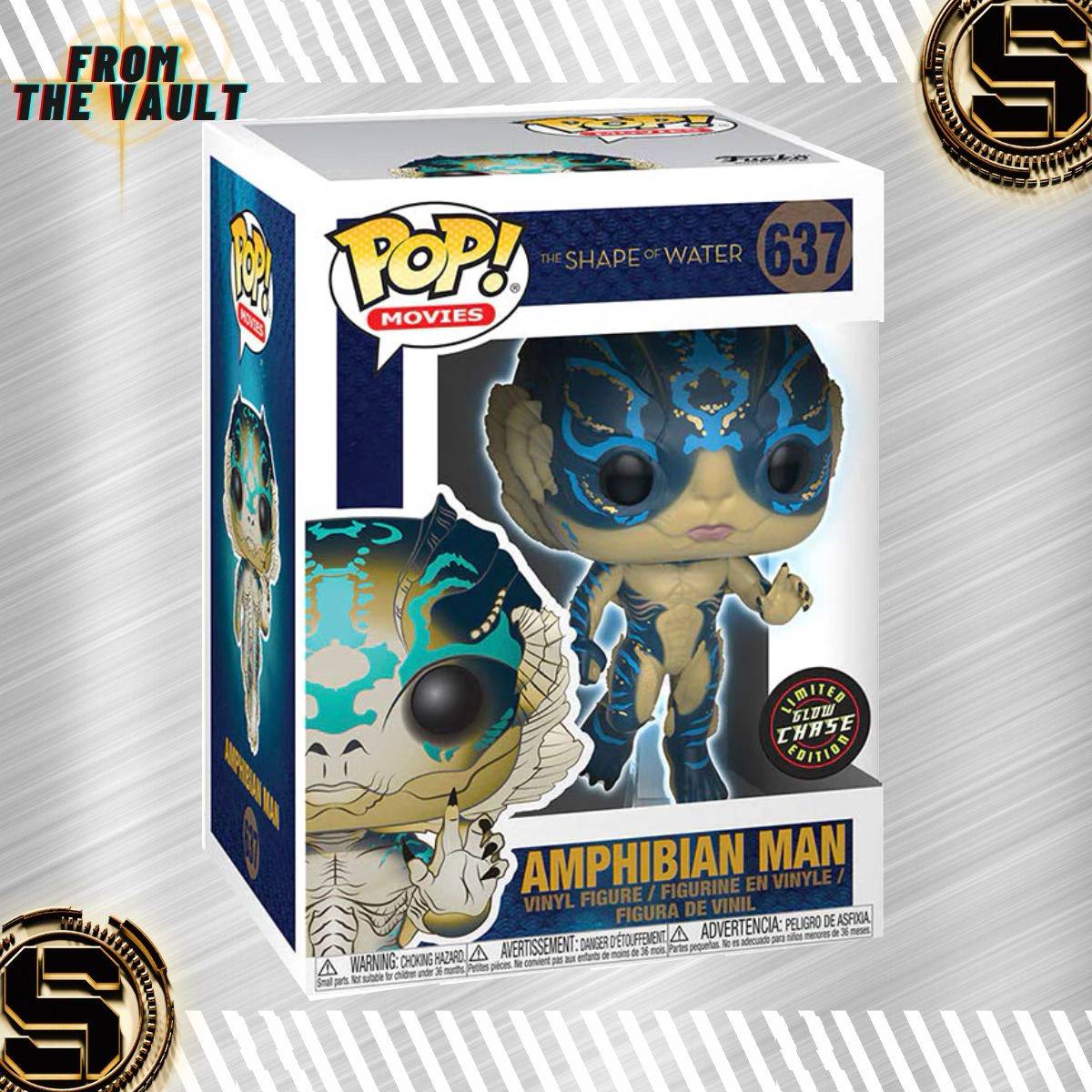 FUNKO POP MOVIES SHAPE OF WATER AMPHIBIAN MAN 637 CHASE