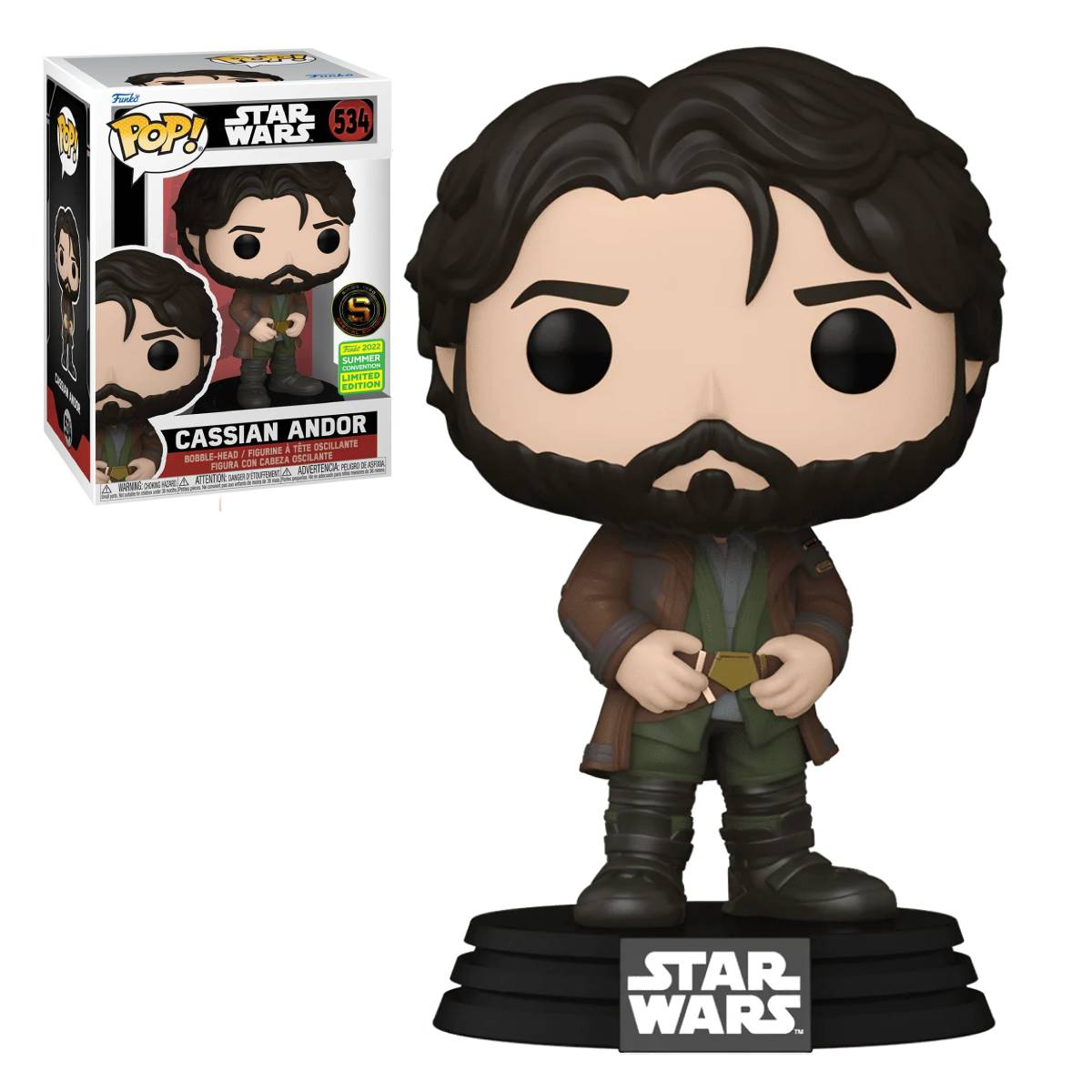 FUNKO POP STAR WARS ANDOR CASSIAN ANDOR 534 SDCC 2022 EXCLUSIVO SAHARIS