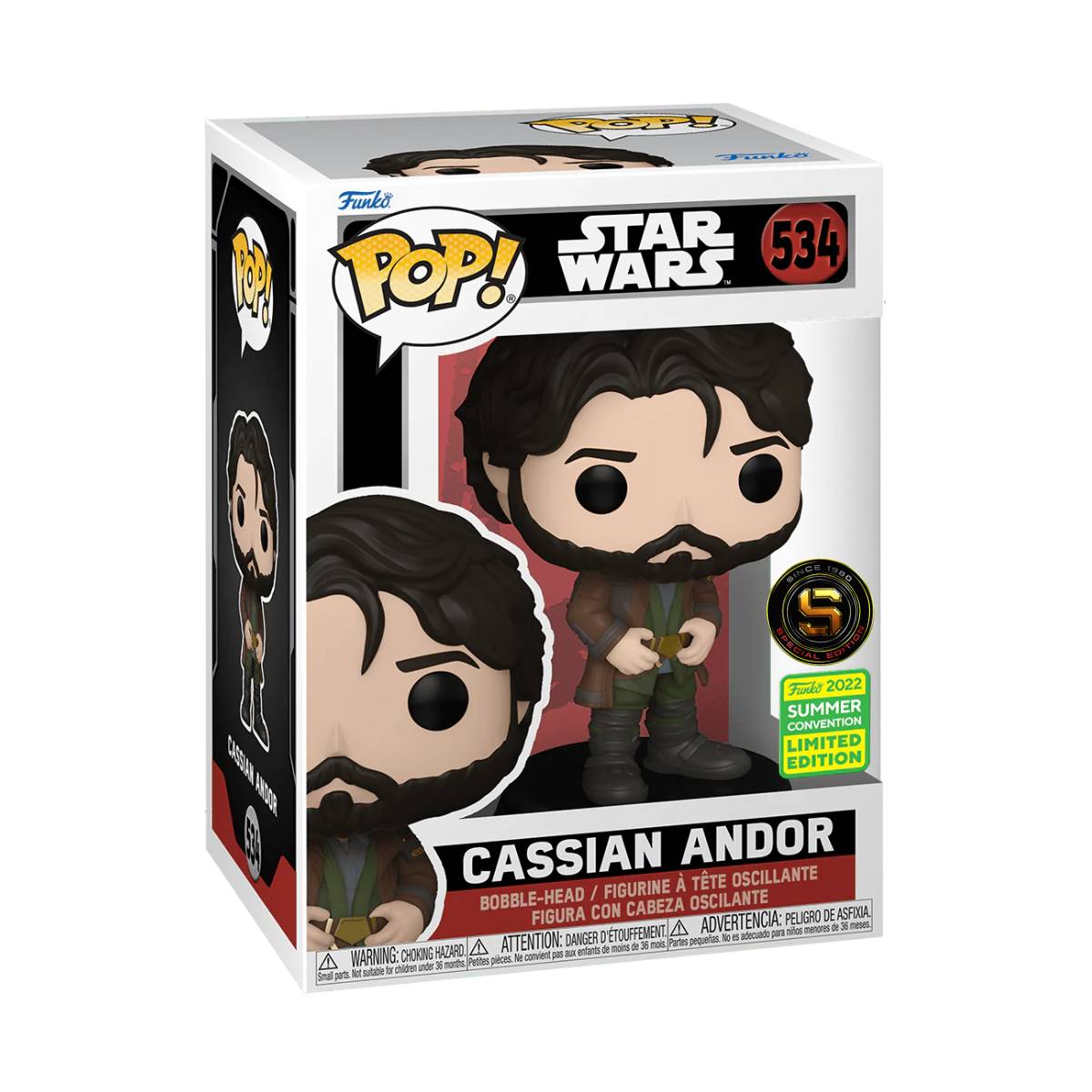 FUNKO POP STAR WARS ANDOR CASSIAN ANDOR 534 SDCC 2022 EXCLUSIVO SAHARIS