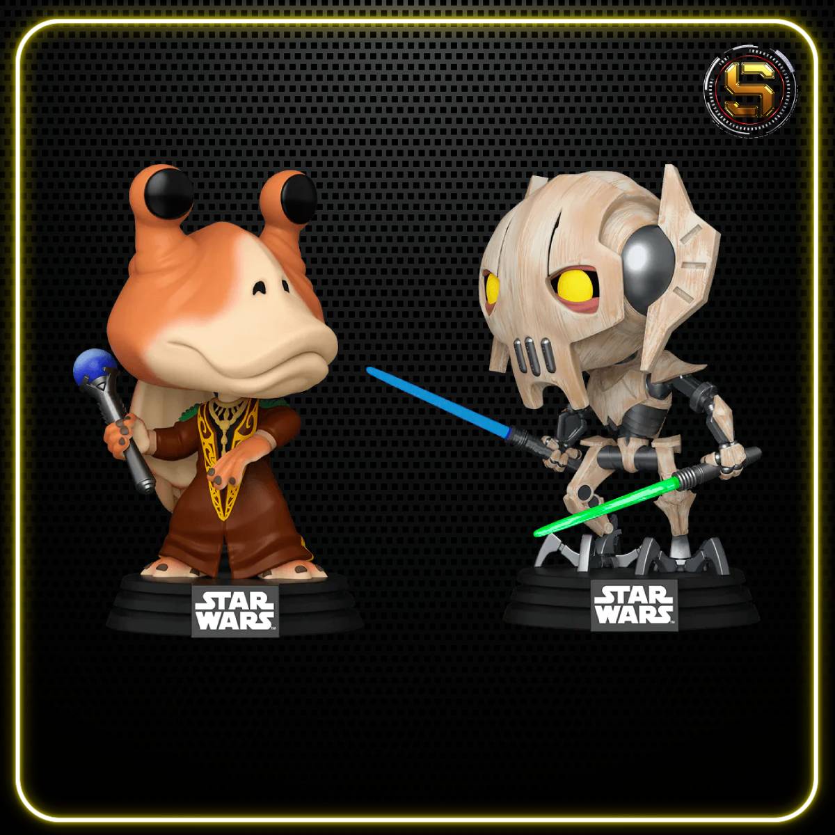 FUNKO POP STAR WARS JAR JAR BINKS VS GENERAL GRIEVOUS 2 PACK