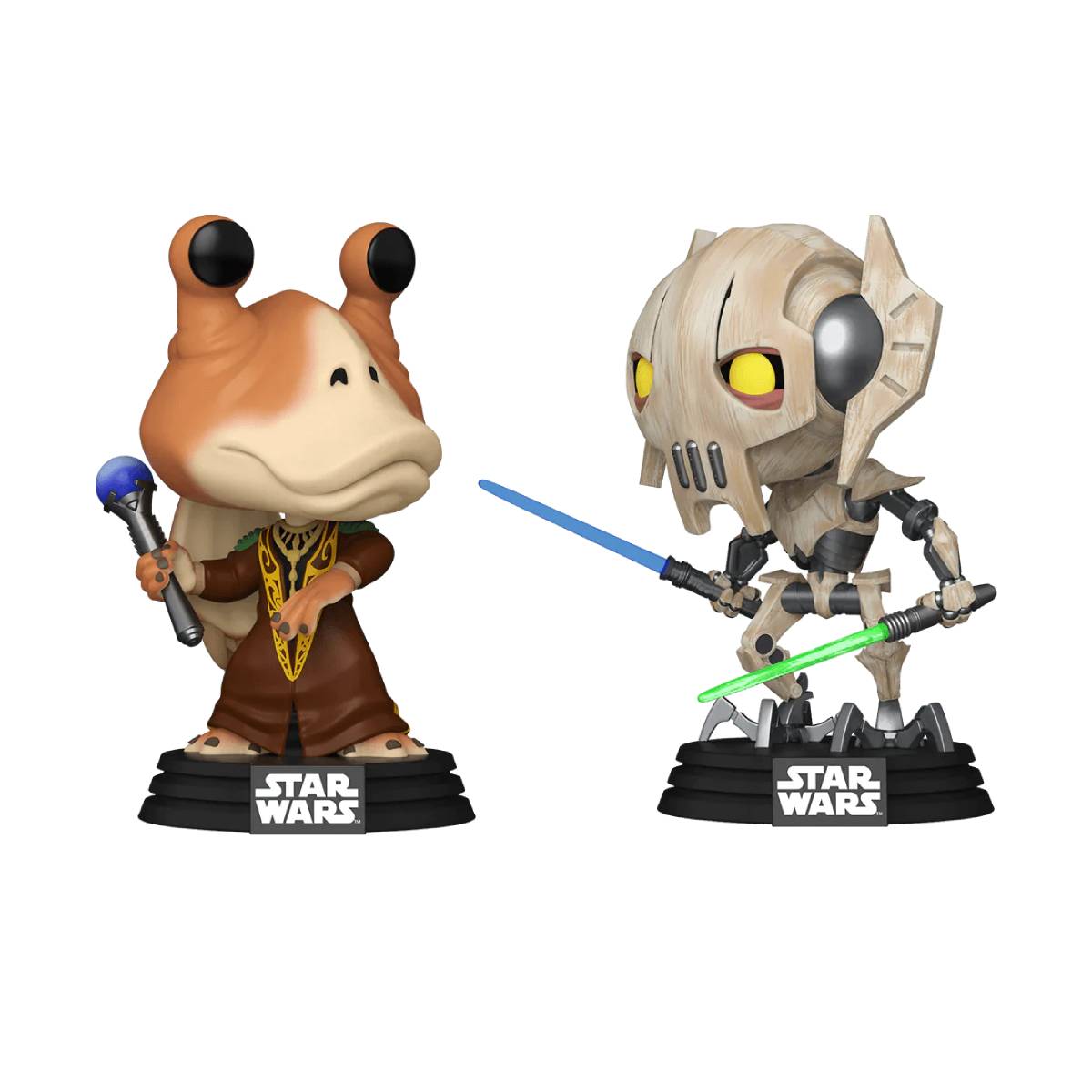 FUNKO POP STAR WARS JAR JAR BINKS VS GENERAL GRIEVOUS 2 PACK