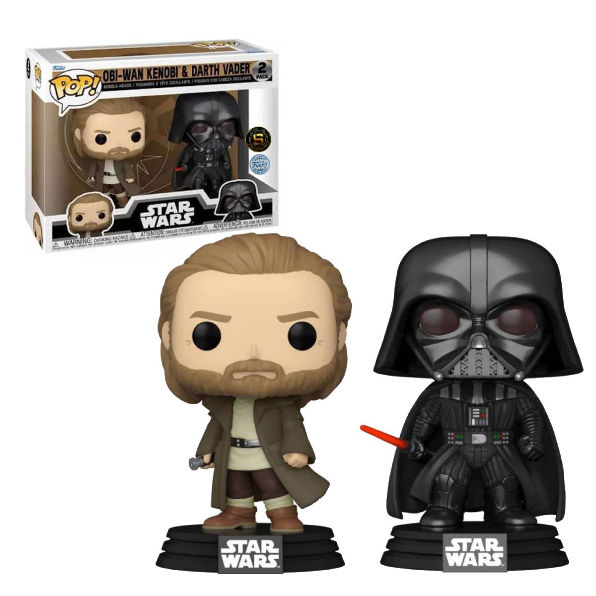 FUNKO POP STAR WARS OBI WAN KENOBI & DARTH VADER 2 PACK EXCLUSIVO SAHARIS