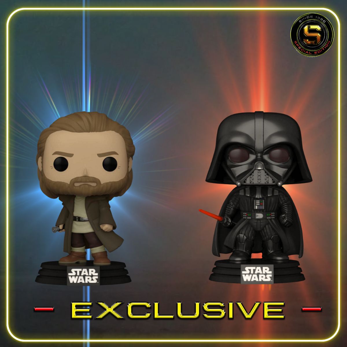 FUNKO POP STAR WARS OBI WAN KENOBI & DARTH VADER 2 PACK EXCLUSIVO SAHARIS
