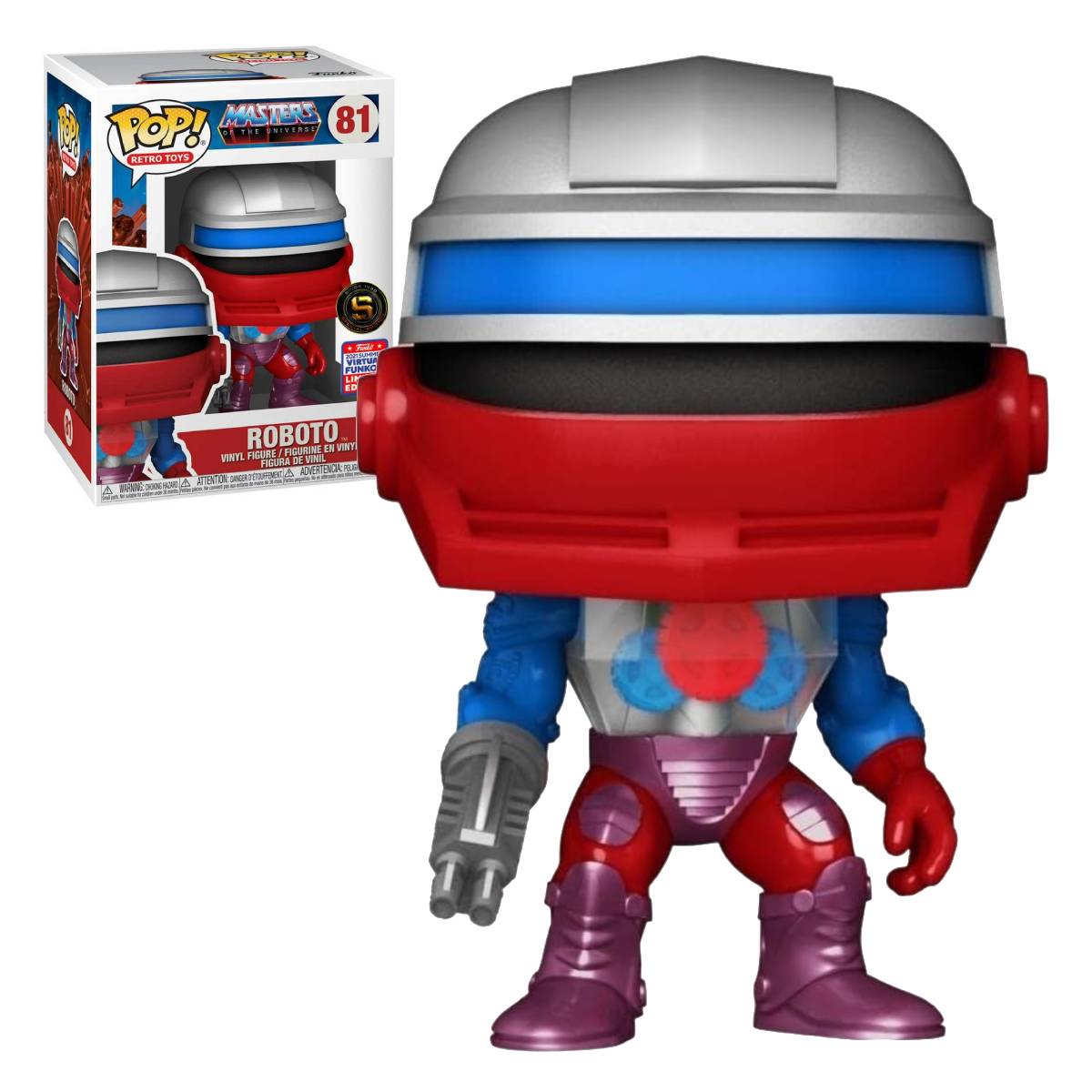 FUNKO POP RETRO TOYS MASTERS OF THE UNIVERSE ROBOTO 81 EXCLUSIVO SAHARIS