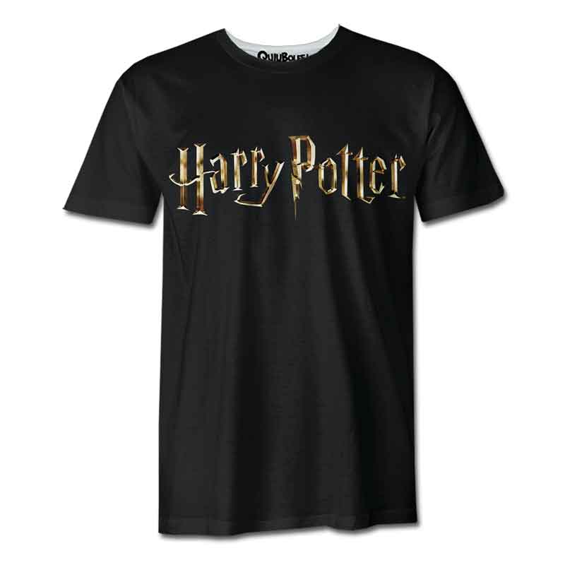 QUIUBOLEE PLAYERA MOVIES HARRY POTTER LOGO BLACK