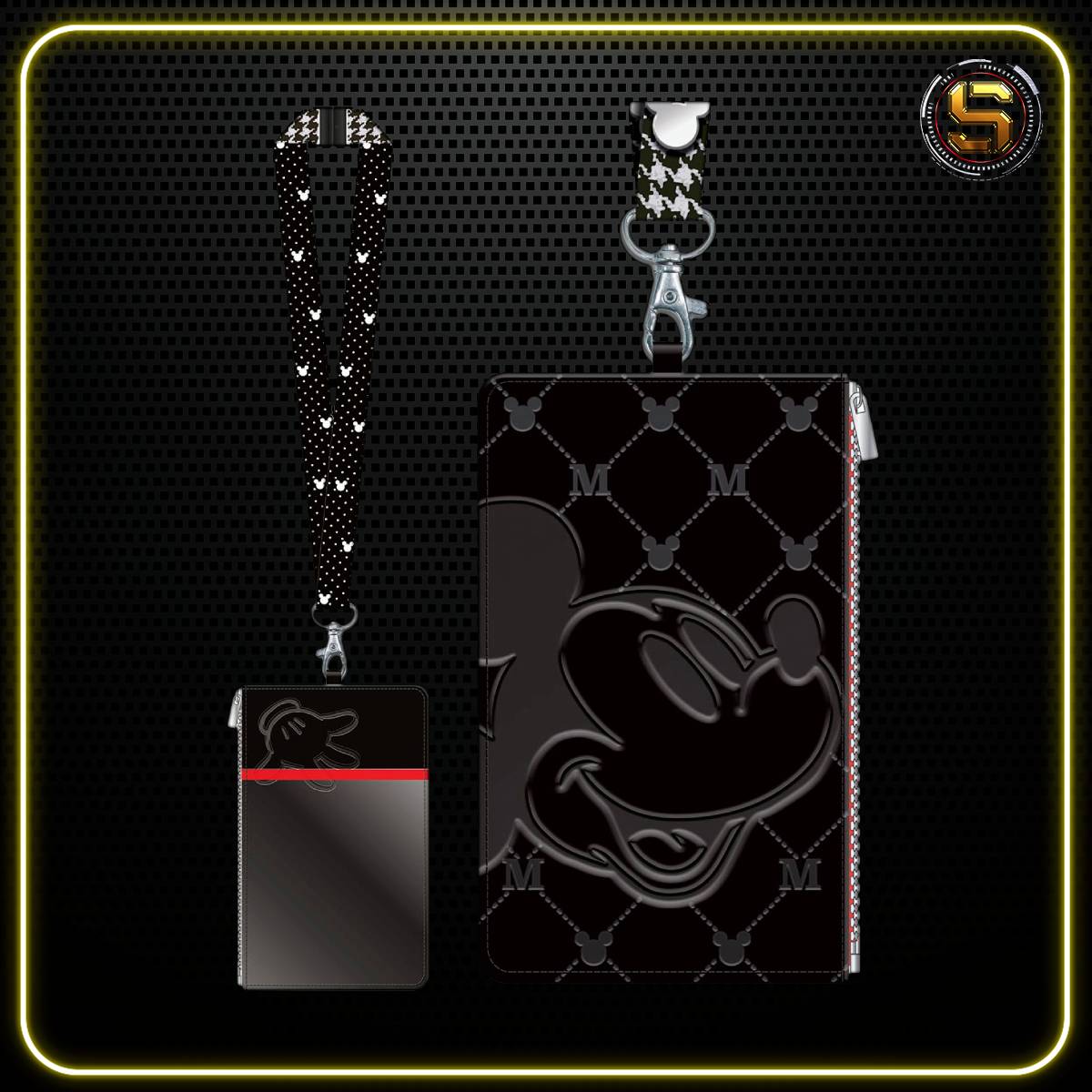 MONOGRAM DISNEY MICKEY MOUSE DELUXE LANYARD WITH PASSPORT HOLDER