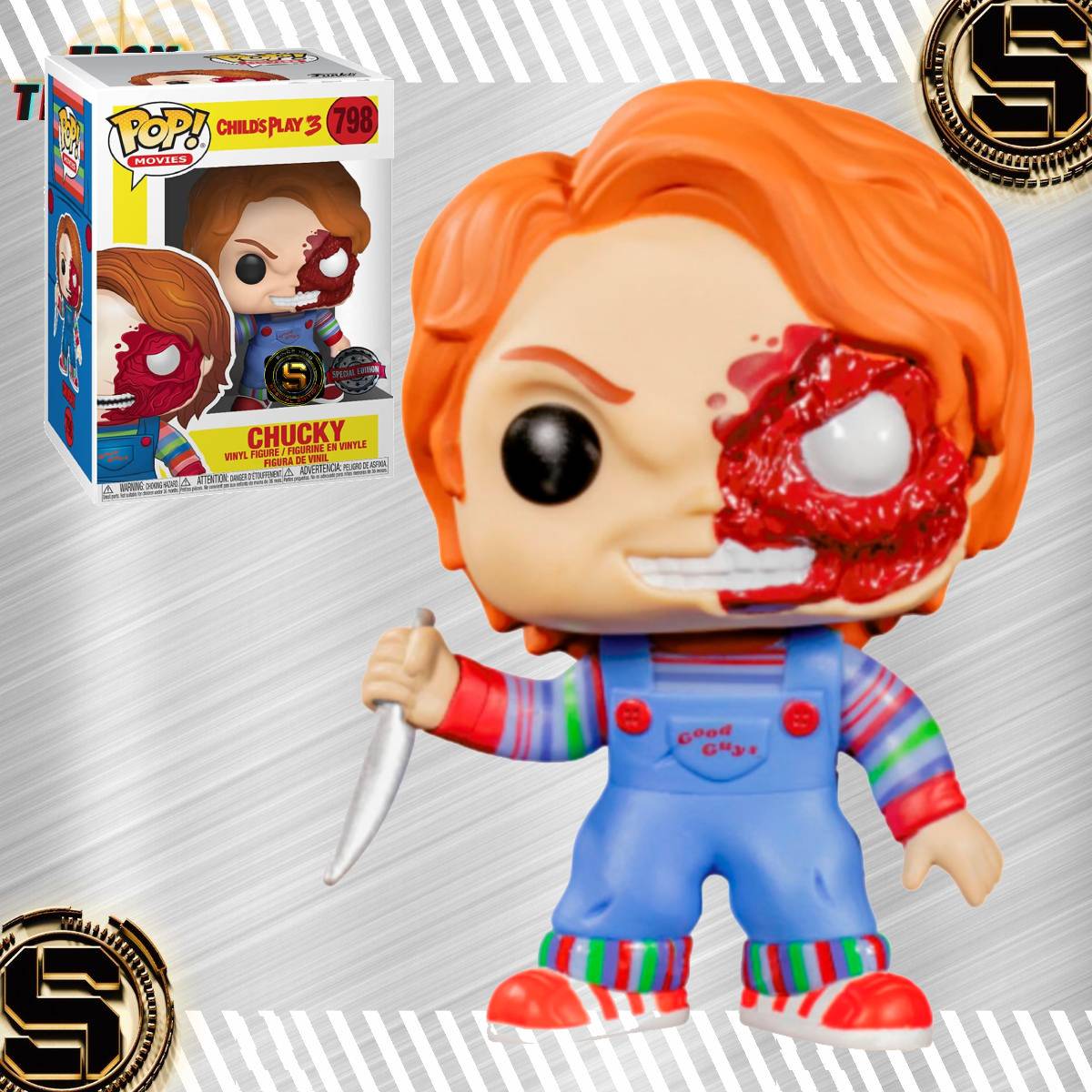 FUNKO POP MOVIES CHILDS PLAY 3 CHUCKY 798 EXCLUSIVO SAHARIS