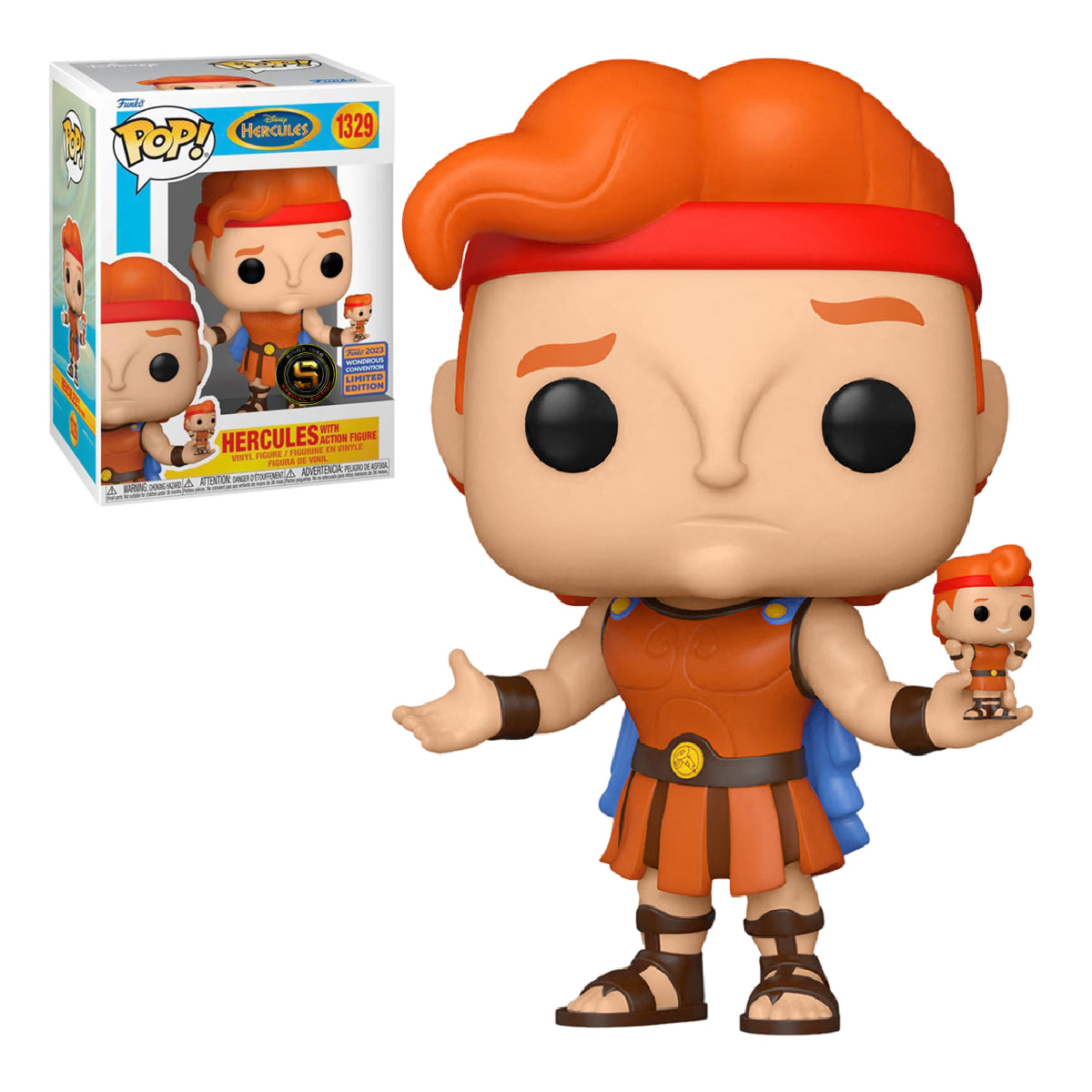 FUNKO POP DISNEY HERCULES W/ACTION FIGURE 1329 EXCLUSIVO SAHARIS