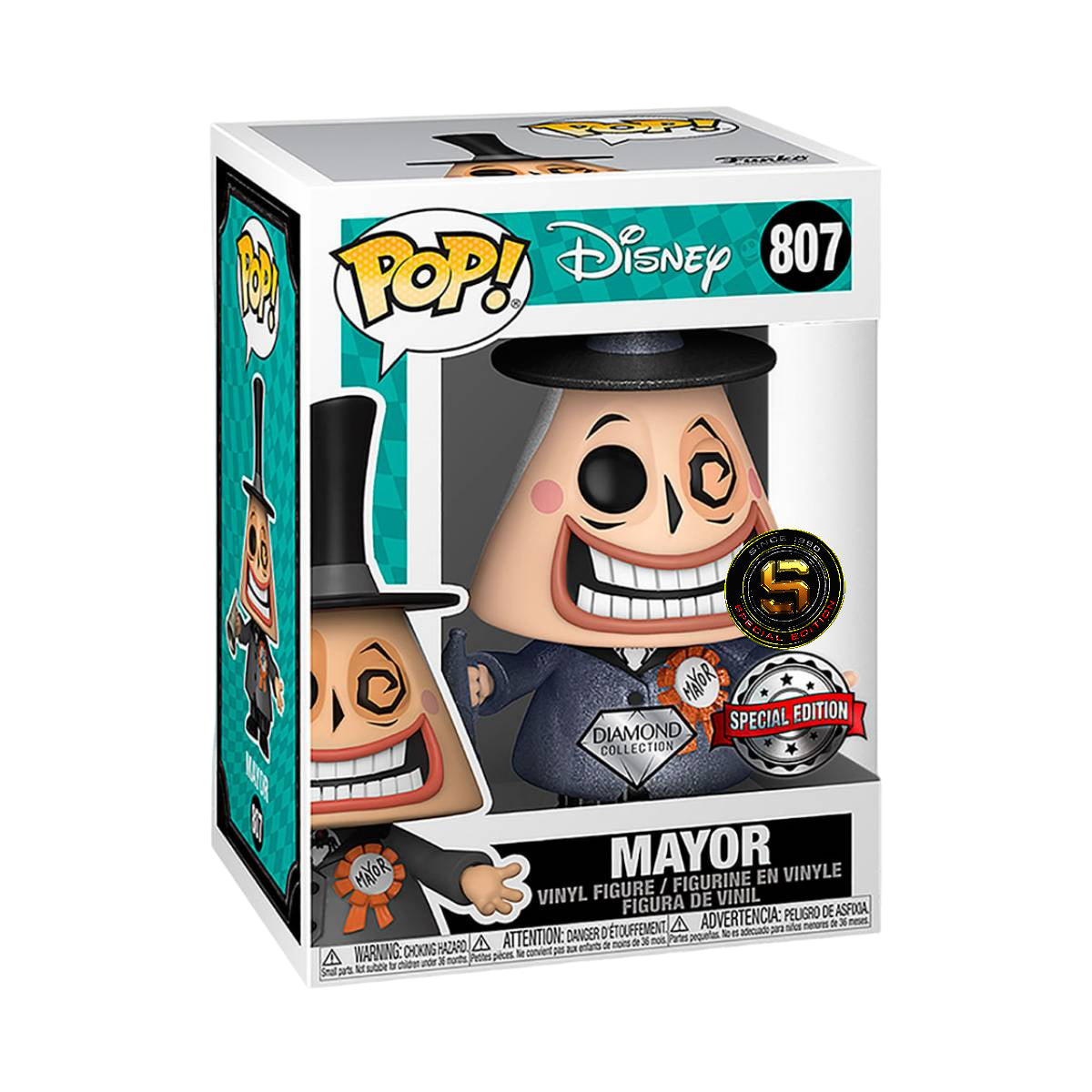FUNKO POP DISNEY THE NIGHTMARE BEFORE CHRISTMAS MAYOR 807 EXCLUSIVO SAHARIS