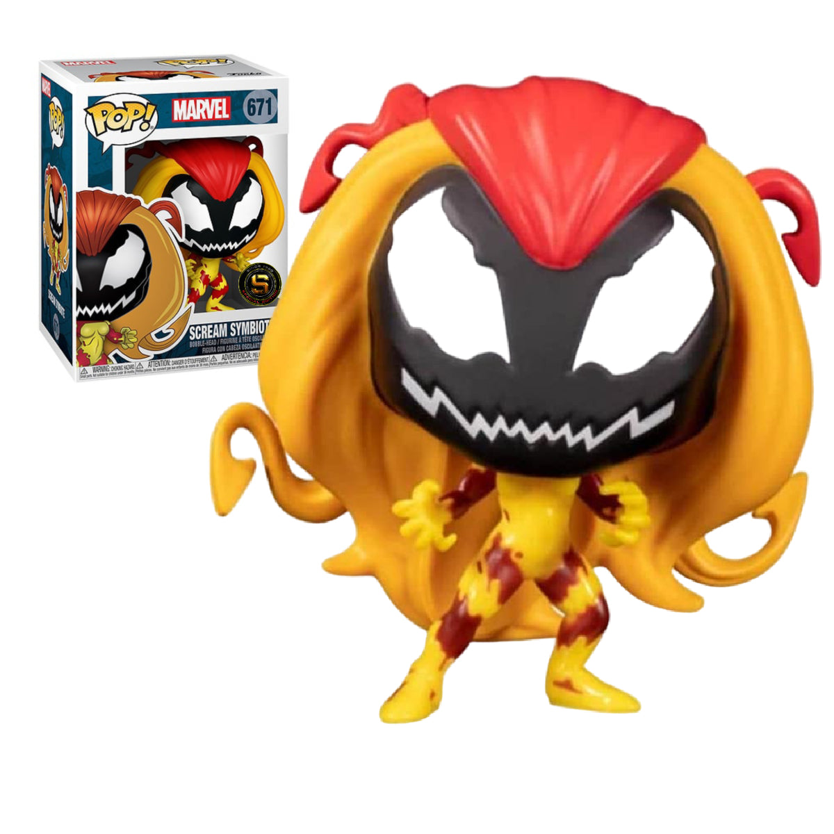 FUNKO POP MARVEL SCREAM SYMBIOTE 671 EXCLUSIVO SAHARIS
