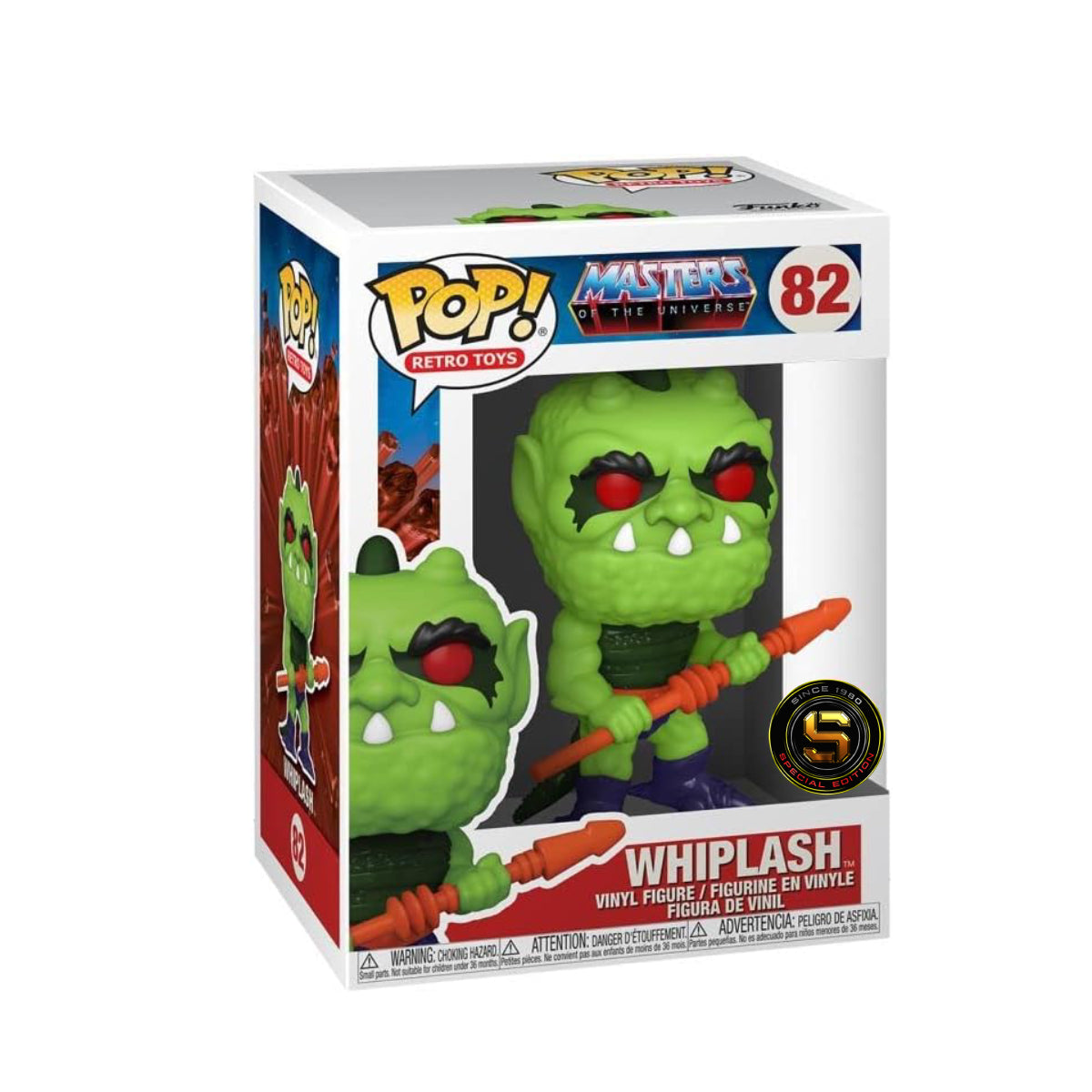 FUNKO POP RETRO TOYS MASTERS OF THE UNIVERSE WHIPLASH 82 EXCLUSIVO SAHARIS