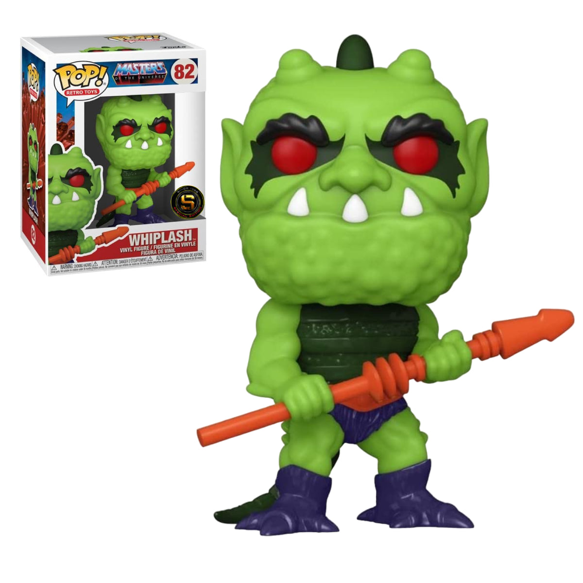 FUNKO POP RETRO TOYS MASTERS OF THE UNIVERSE WHIPLASH 82 EXCLUSIVO SAHARIS