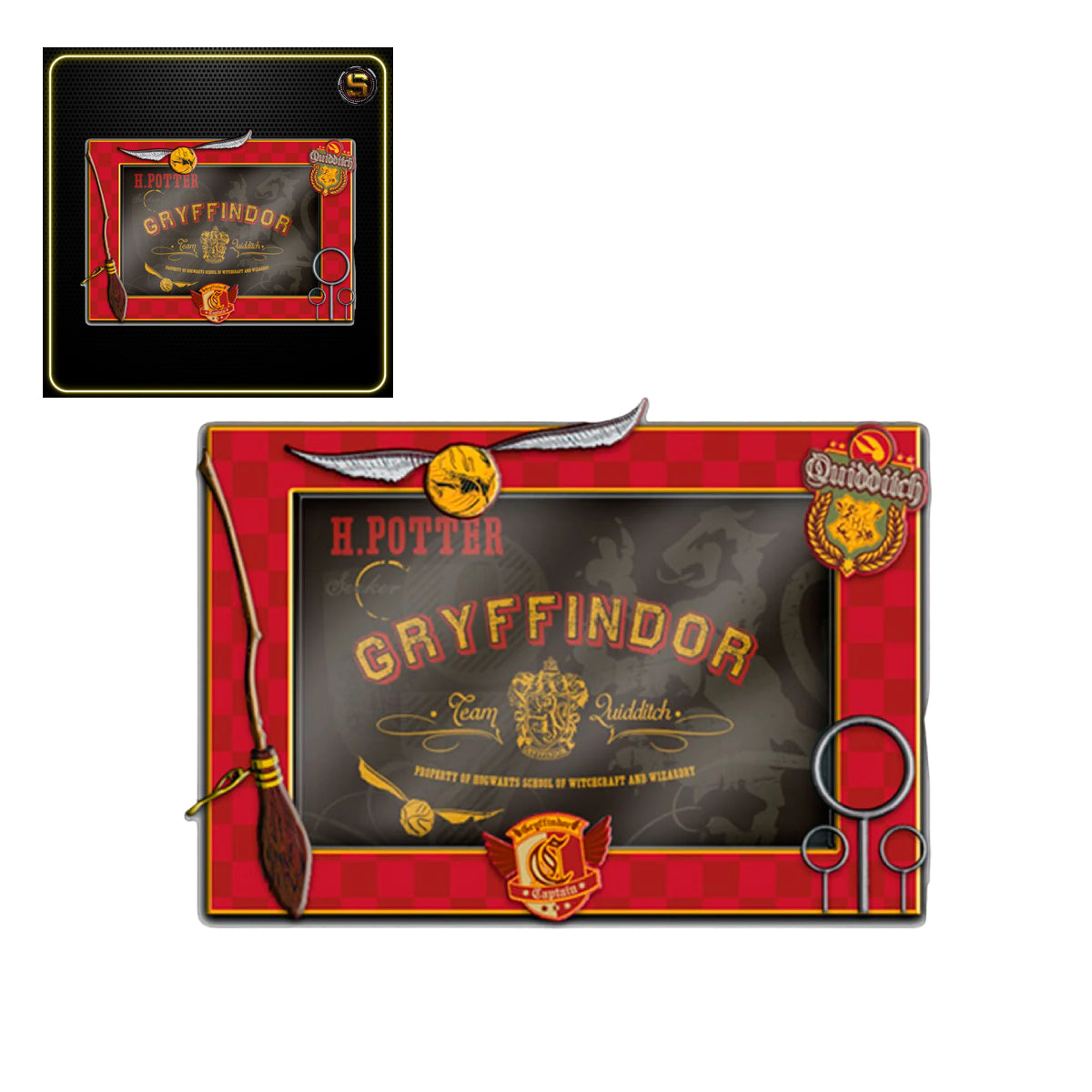 SILVER BUFFALO HARRY POTTER QUIDDITCH GRYFFINDOR PHOTO FRAME