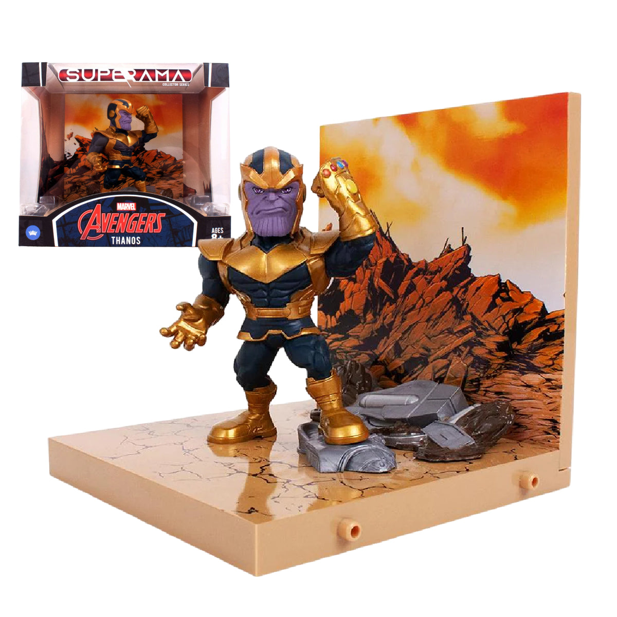 LOYAL SUBJECTS SUPERAMA MARVEL THANOS FIGURAL DIORAMA