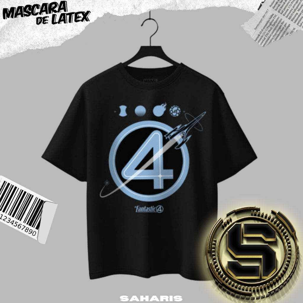 MASCARA DE LATEX PLAYERA FANTASTIC FOUR LOGO