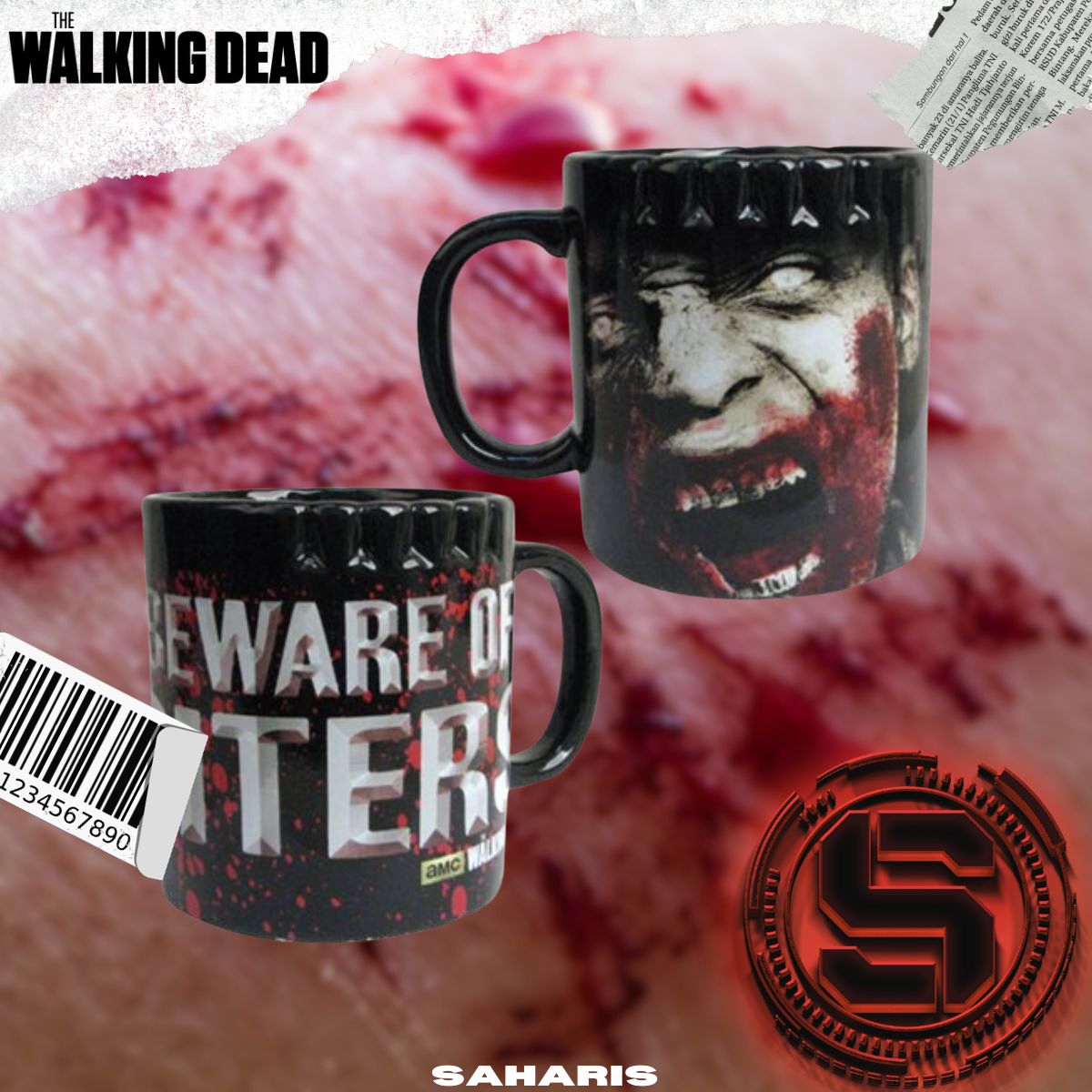 JUST FUNKY THE WALKING DEAD BITERS TAZA MOLDEADA