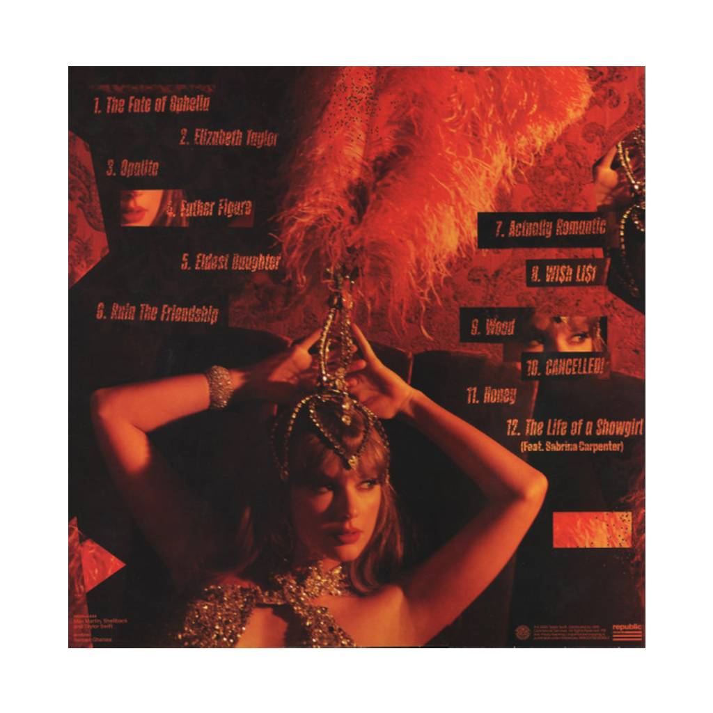 TAYLOR SWIFT / THE LIFE OF A SHOWGIRL: SWEAT AND VANILLA PERFUME (ORANGE GLITTER VINYL)