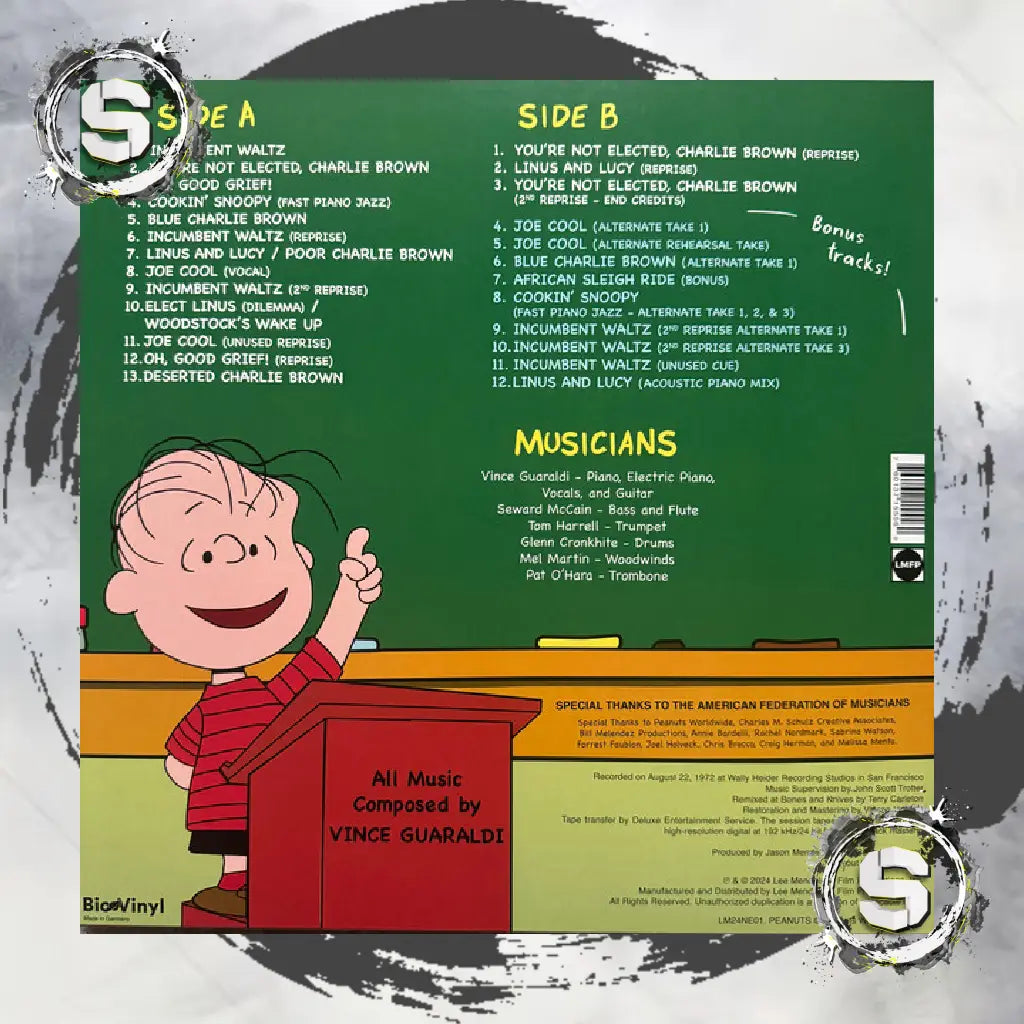 VINCE GUARALDI / YOU'RE NOT ELECTED CHARLIE BROWN (INDIE EXCLUSIVE)(YELLOW COLORED VINYL)