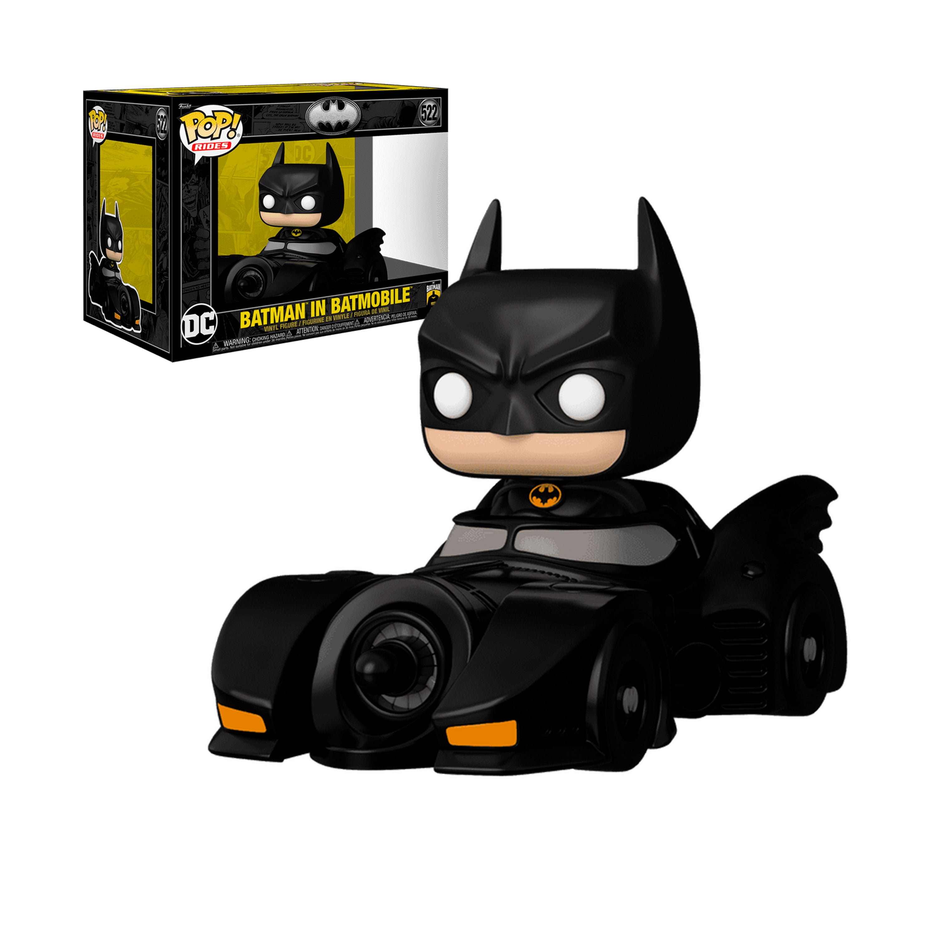 FUNKO POP RIDES DELUXE DC MOVIES BATMAN 85TH BATMAN W/BATMOBILE 522