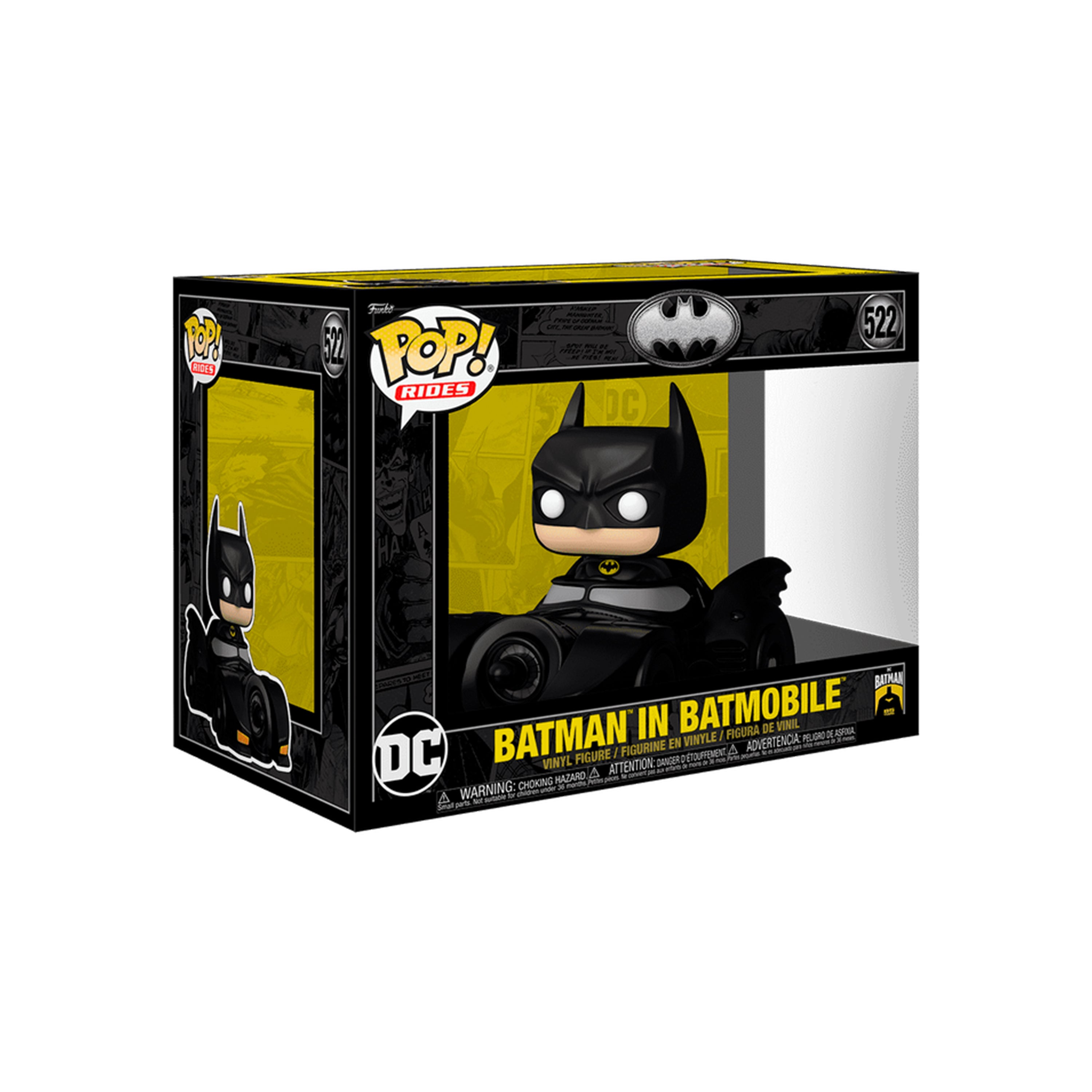 FUNKO POP RIDES DELUXE DC MOVIES BATMAN 85TH BATMAN W/BATMOBILE 522