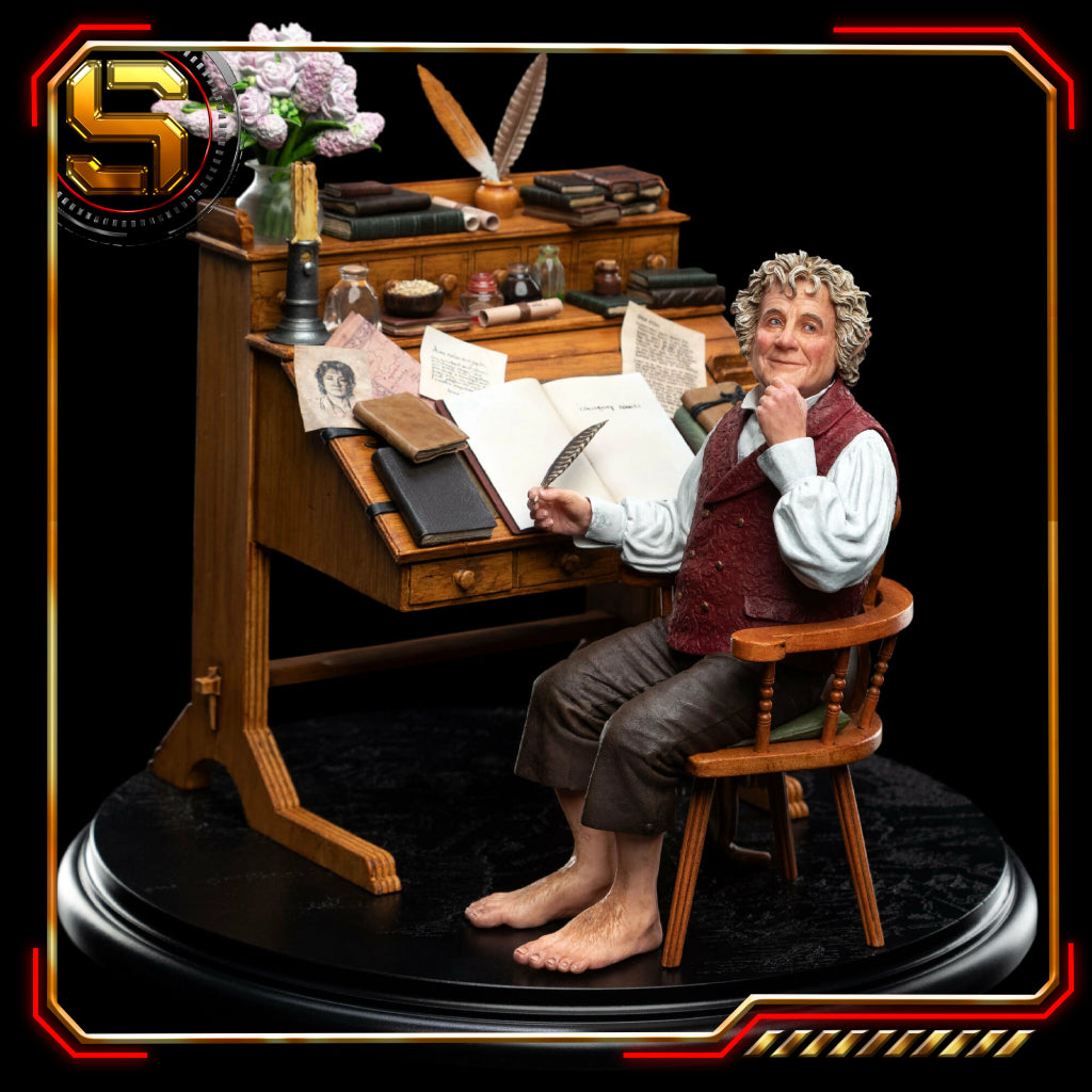 WETA THE LORD OF THE RINGS BILBO BAGGINS AT DESK 1/6 SCALE STATUE