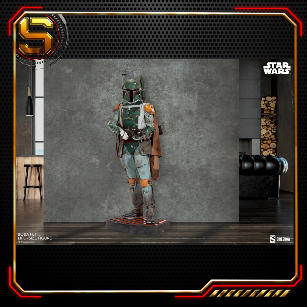 SIDESHOW STAR WARS BOBA FETT EMPIRE STIRKES BACK LIFE SIZE STATUE