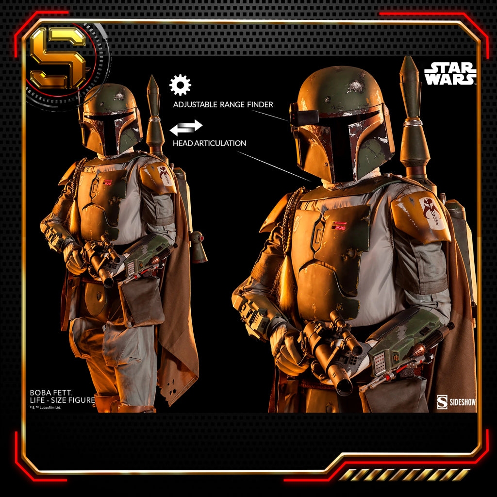 SIDESHOW STAR WARS BOBA FETT EMPIRE STIRKES BACK LIFE SIZE STATUE