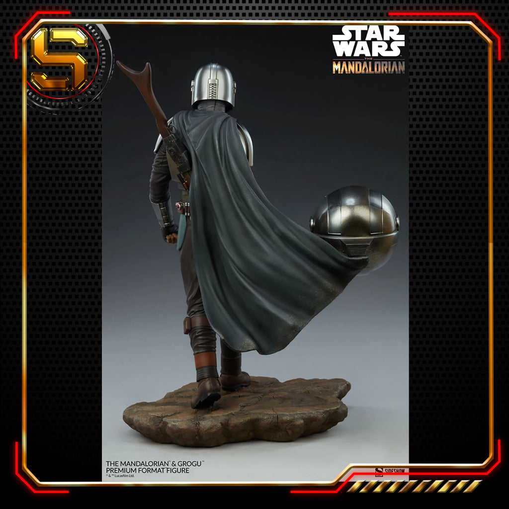 SIDESHOW STAR WARS: THE MANDALORIAN THE MANDALORIAN AND GROGU PREMIUM FORMAT FIGURE