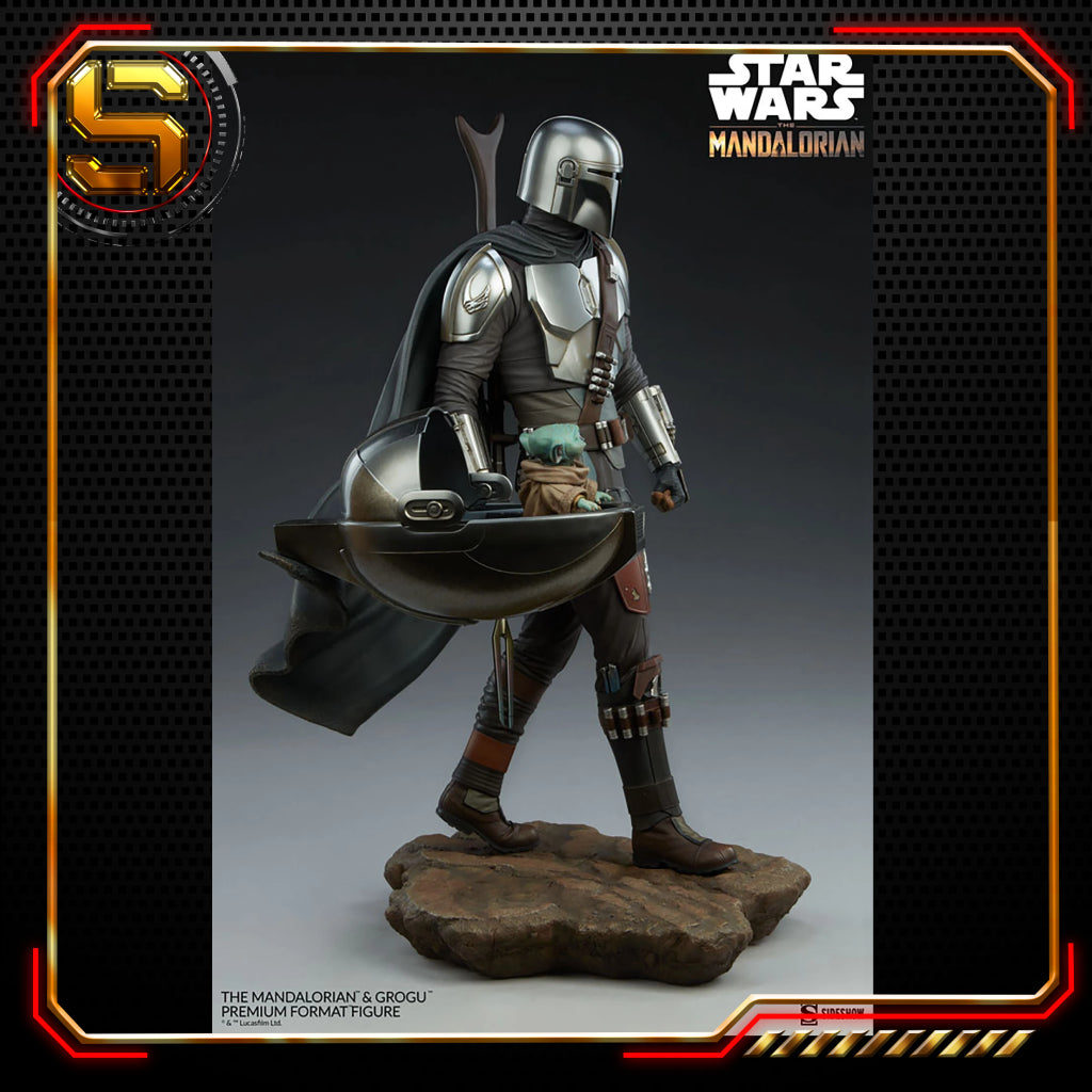 SIDESHOW STAR WARS: THE MANDALORIAN THE MANDALORIAN AND GROGU PREMIUM FORMAT FIGURE