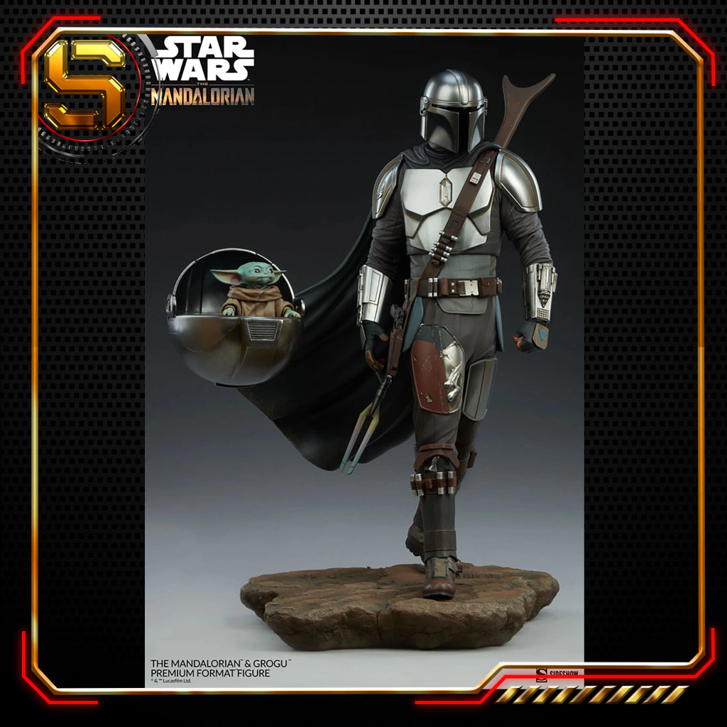 SIDESHOW STAR WARS: THE MANDALORIAN THE MANDALORIAN AND GROGU PREMIUM FORMAT FIGURE