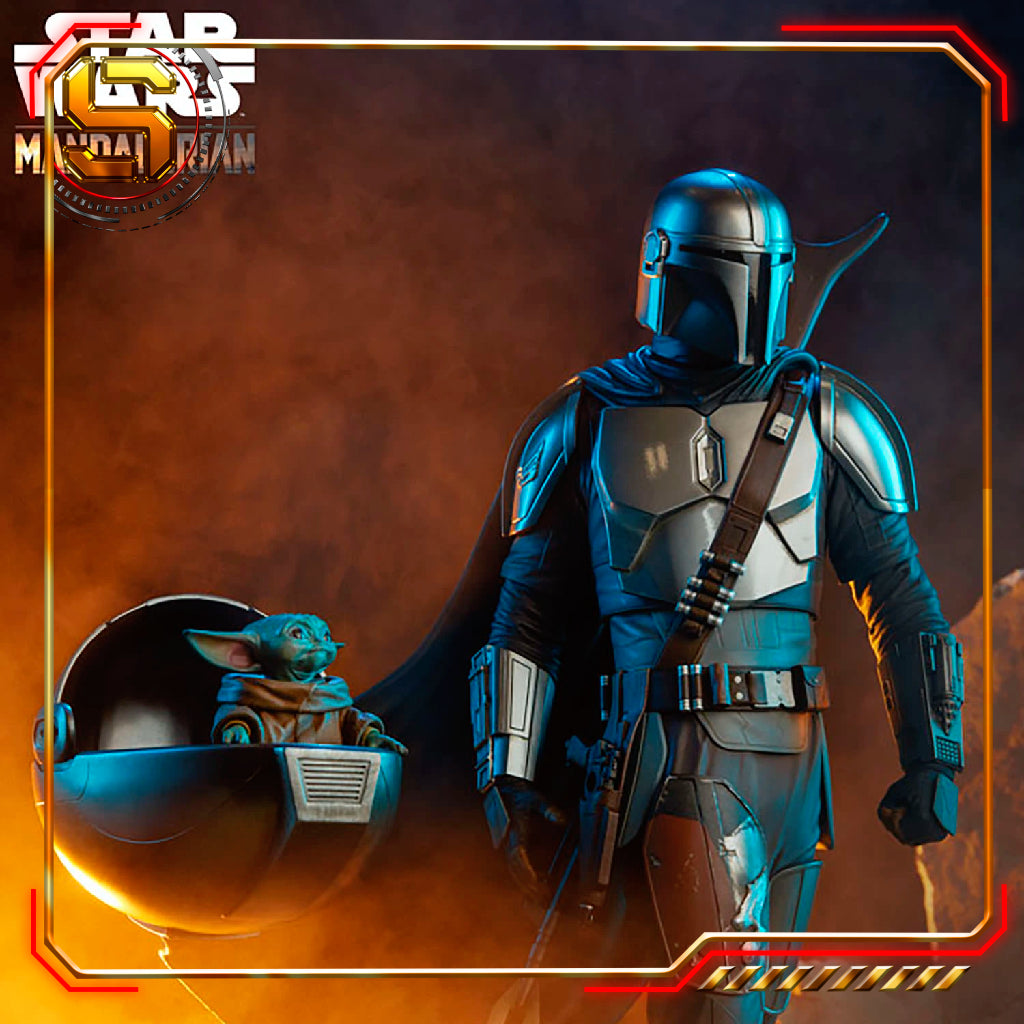 SIDESHOW STAR WARS: THE MANDALORIAN THE MANDALORIAN AND GROGU PREMIUM FORMAT FIGURE