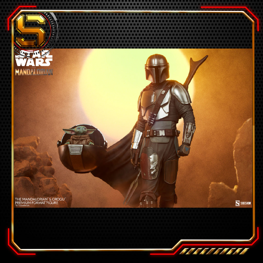 SIDESHOW STAR WARS: THE MANDALORIAN THE MANDALORIAN AND GROGU PREMIUM FORMAT FIGURE