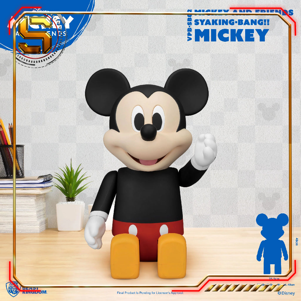 BEAST KINGDOM BANK DISNEY MICKEY MOUSE SYAKING BANG PIGGY BANK