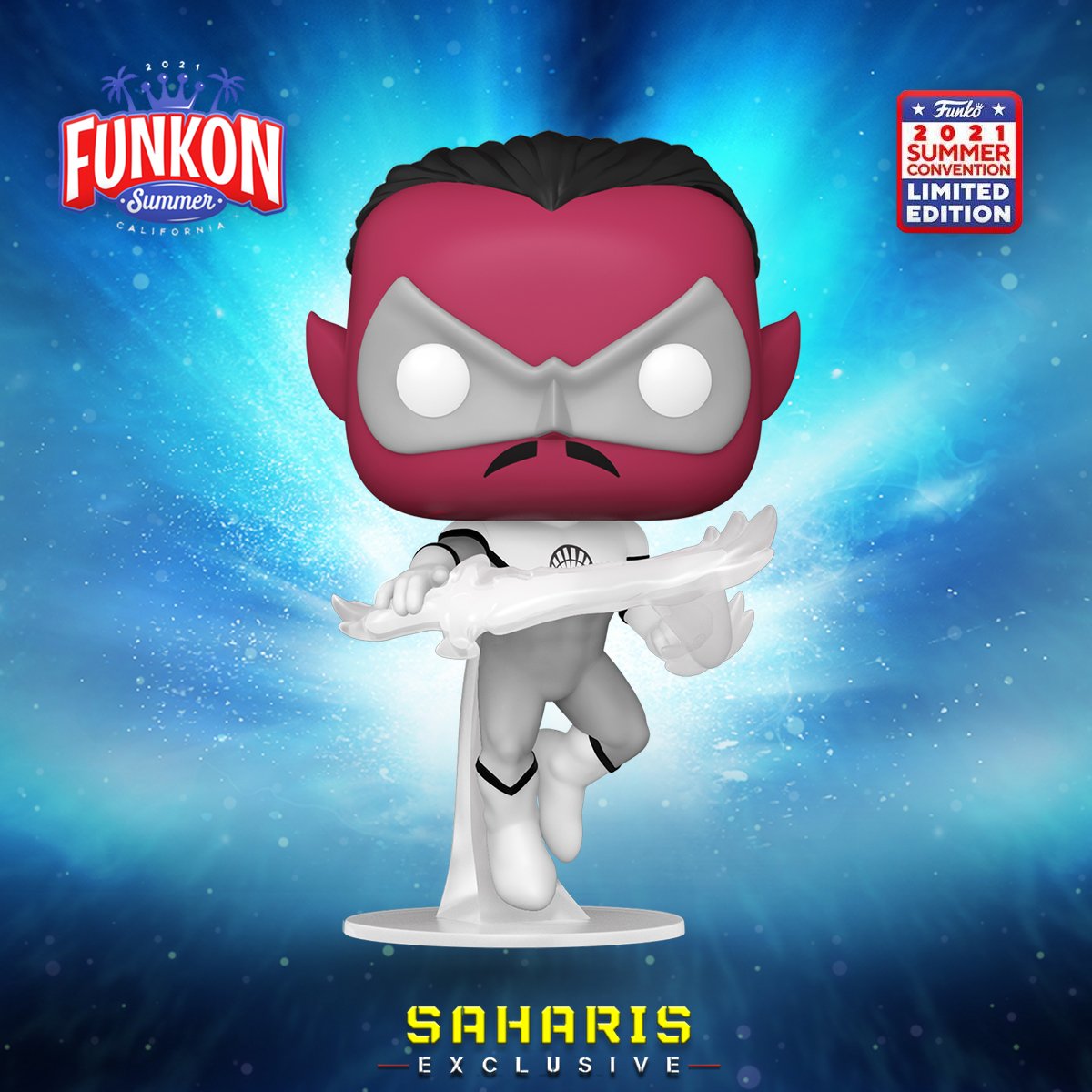 FUNKO POP DC COMICS WHITE LANTERN SINESTRO 398 EXCLUSIVO SAHARIS