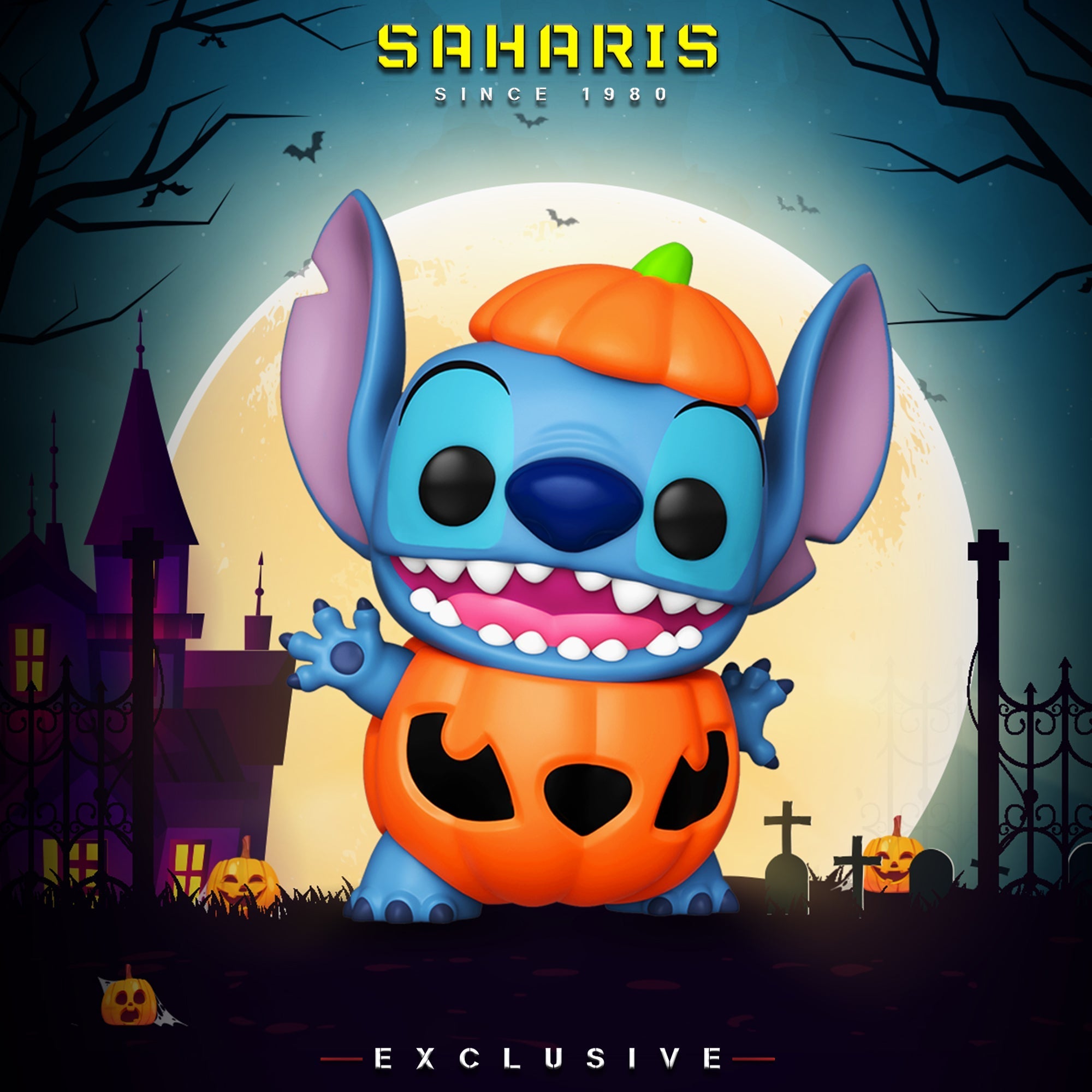 FUNKO POP DISNEY LILO & STITCH PUMPKIN STITCH 1087 EXCLUSIVO SAHARIS