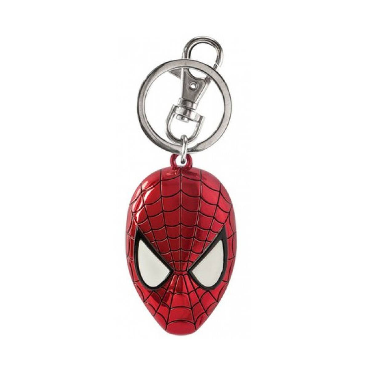 MONOGRAM KEYCHAIN SPIDERMAN HEAD COLORED PEWTER KEY RING