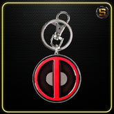 MONOGRAM KEYCHAIN DEADPOOL LOGO PEWTER KEY RING