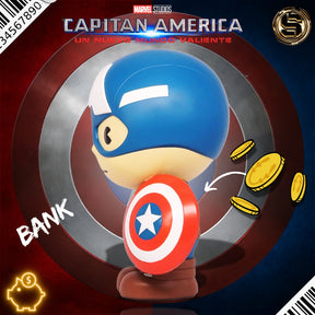 MONOGRAM MARVEL AVENGERS CAPTAIN AMERICA FIGURAL BANK