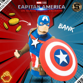 MONOGRAM MARVEL AVENGERS CAPTAIN AMERICA BUST BANK