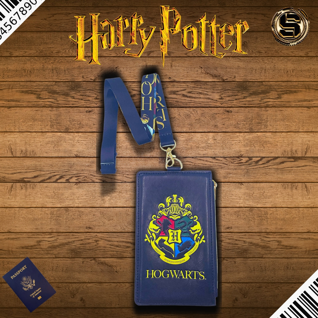 MONOGRAM HARRY POTTER HOGWARTS DELUXE LANYARD W/PASSPORT HOLDER