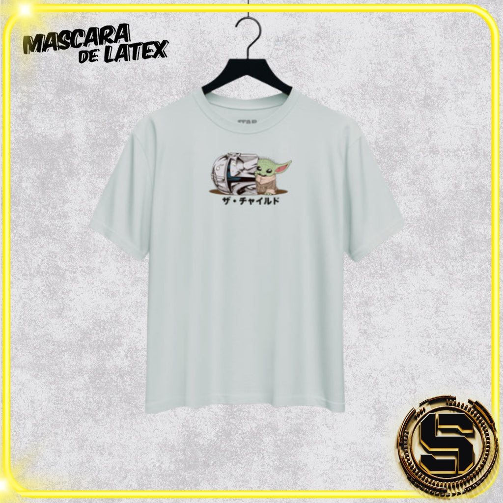 MASCARA DE LATEX PLAYERA STAR WARS THE MANDALORIAN GROGU AND MANDO